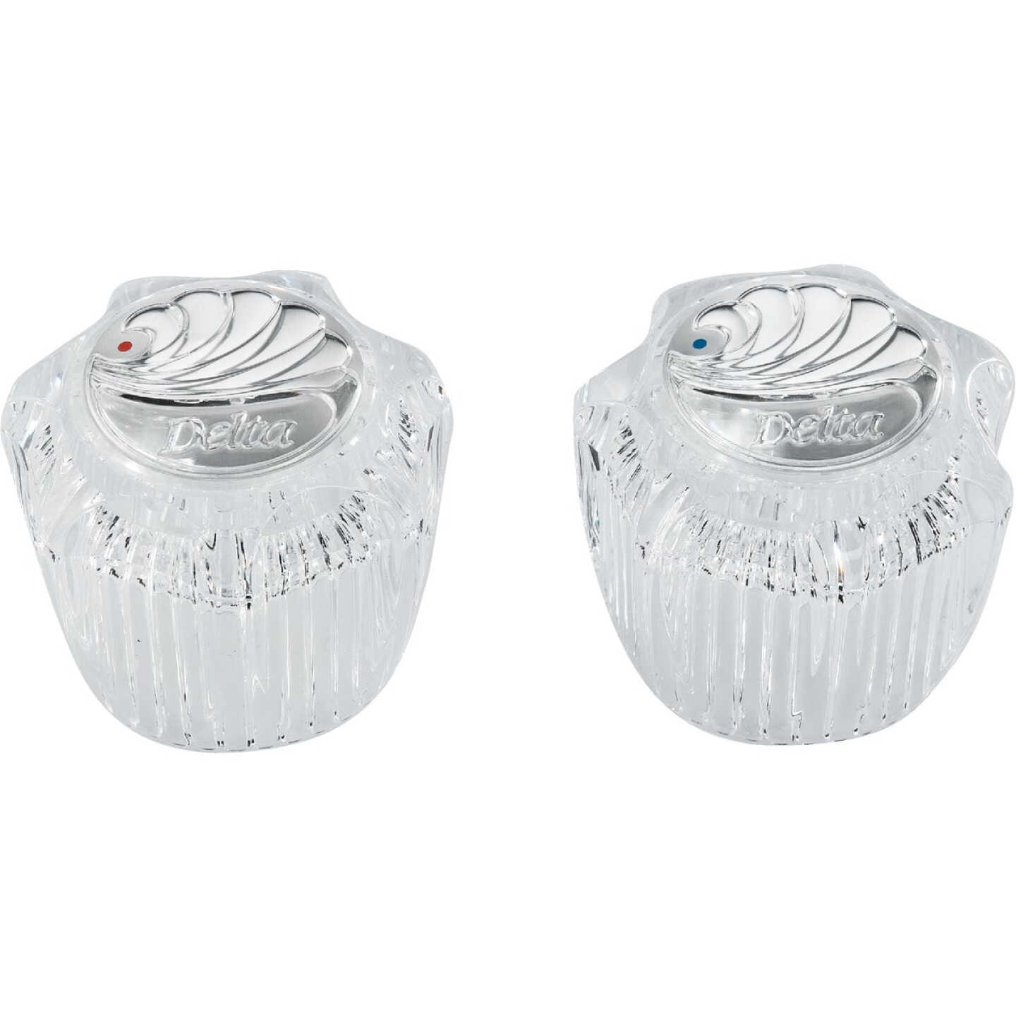 Delta Chrome Replacement Clear Faucet Handle Image 1