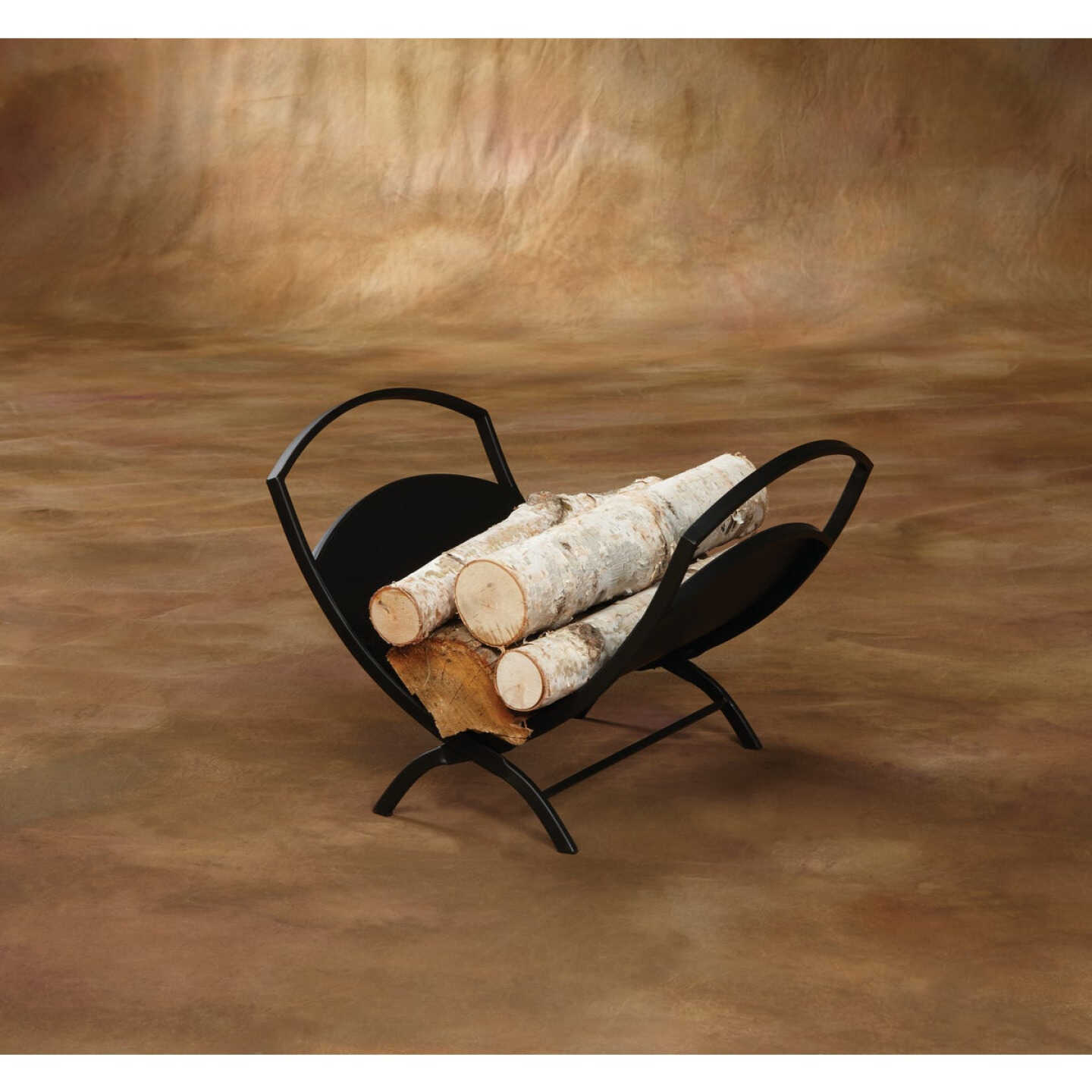 Home Impressions Hearthside Black Steel Fireplace Log Holder Image 3