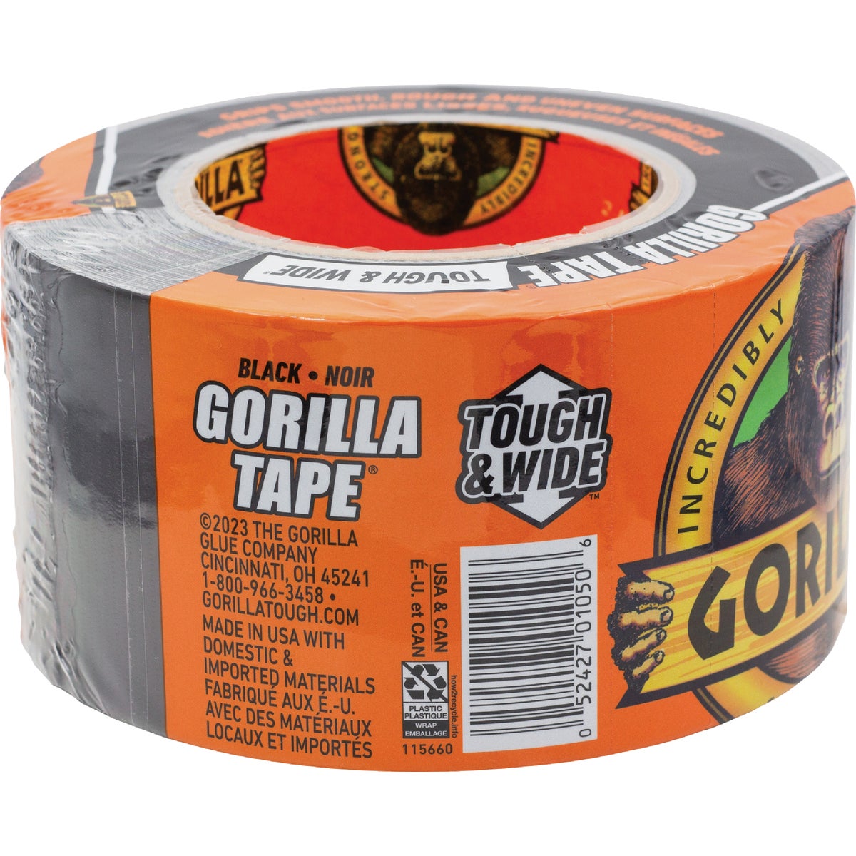 Gorilla 2.88 In. x 25 Yd. Tough & Wide Heavy-Duty Duct Tape, Black Image 4