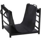 Home Impressions Steel & Canvas 16 In. W x 13-1/2 In. H x 15 In. D Black Fireplace Log Holder Image 1
