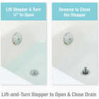 Danco Lift & Turn 3/8 In. & 5/16 In. Thread Tub Drain Stopper Cartridge in Chrome Image 8