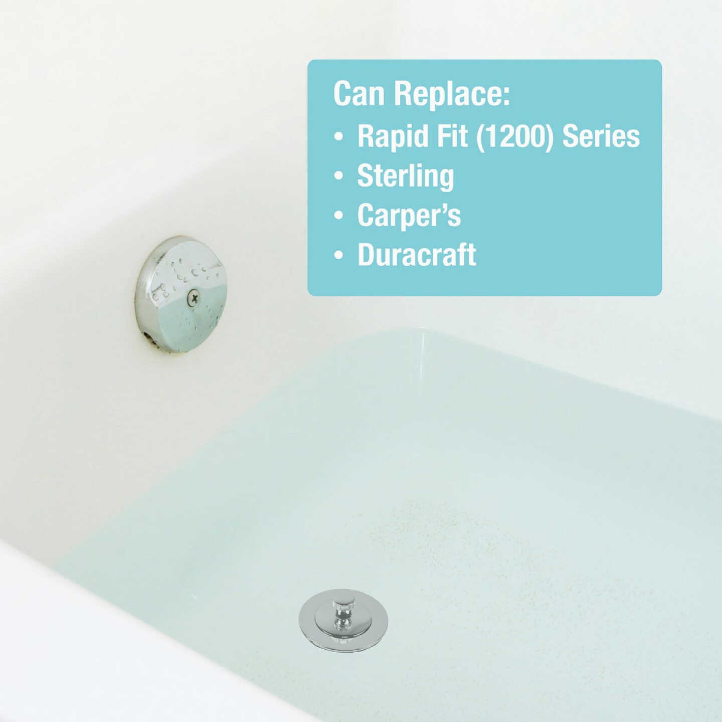 Danco Lift & Turn 3/8 In. & 5/16 In. Thread Tub Drain Stopper Cartridge in Chrome Image 7