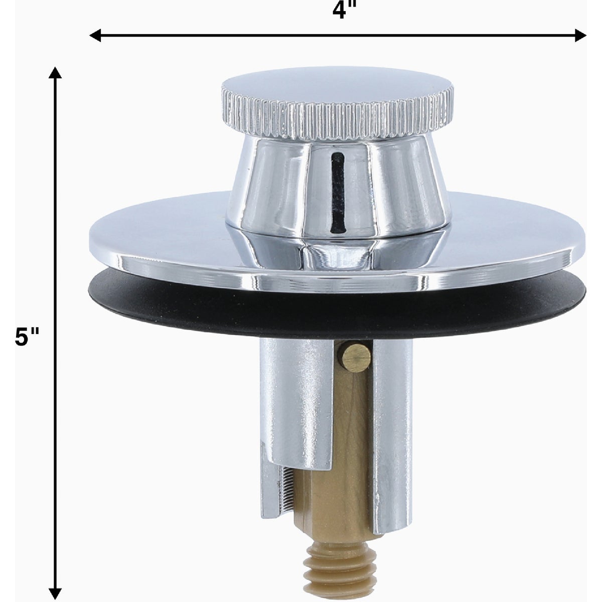 Danco Lift & Turn 3/8 In. & 5/16 In. Thread Tub Drain Stopper Cartridge in Chrome Image 3