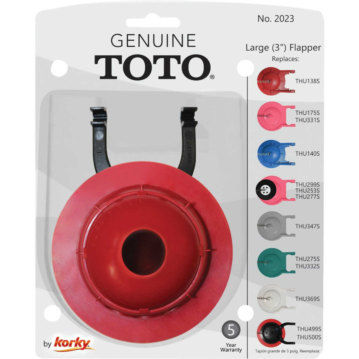 Korky TOTO 3 In. Rubber Adjustable Flapper Image 5