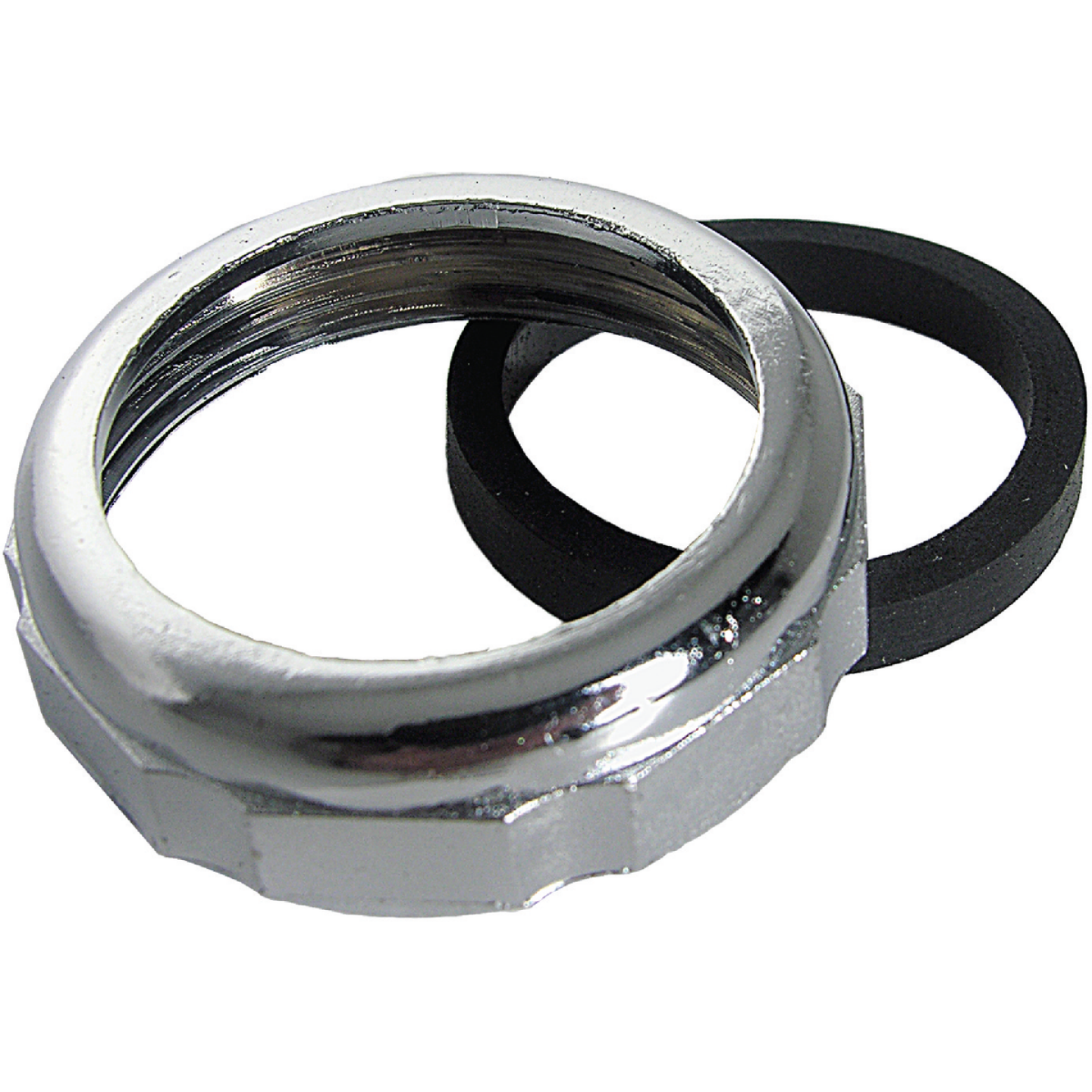 Lasco 1-1/4 In. x 1-1/4 In. Chrome Plated Slip Joint Nut and Washer Image 1