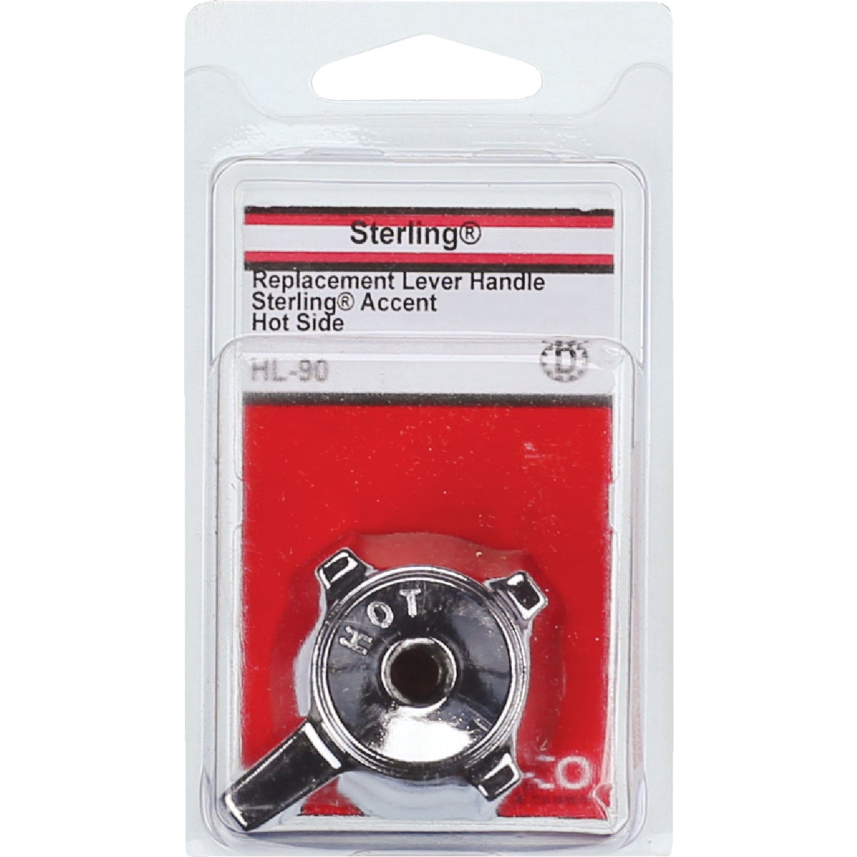 Lasco Sterling Accent Hot Handle Chrome Tub & Shower Handle Kit Image 2