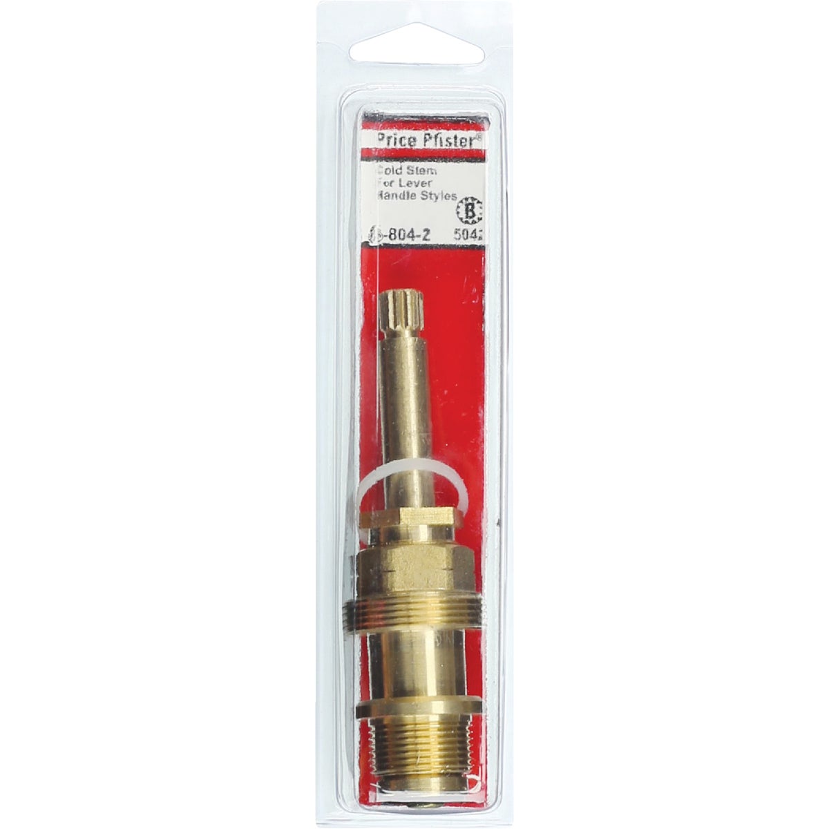 Lasco Price Pfister No. 5042 Cold Brass Bathtub Stem Image 2