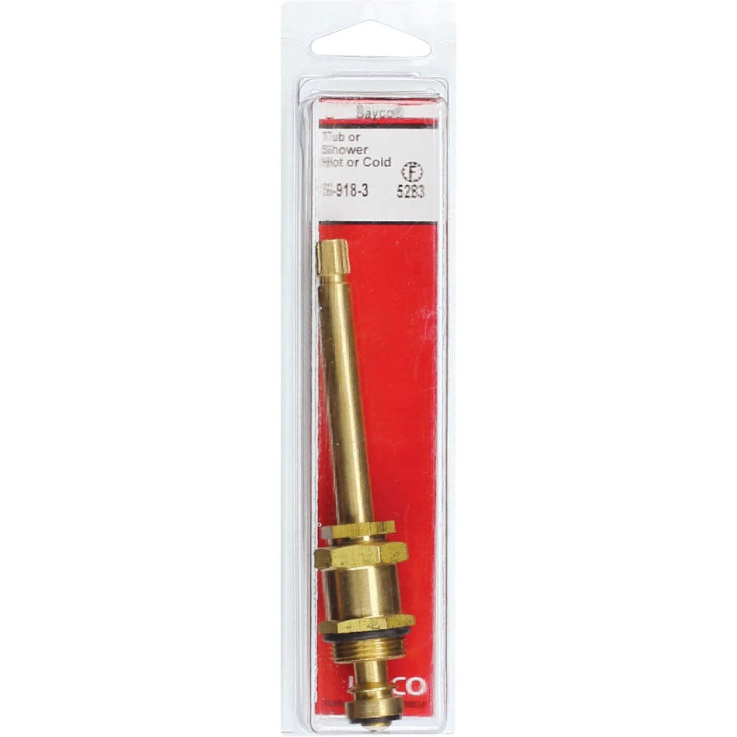 Lasco Sayco No. 5283 Hot/Cold Brass Bathtub Stem Image 2