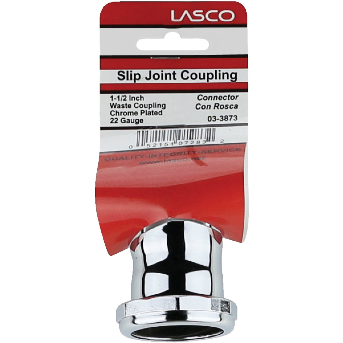 Lasco 1-1/2 In. Chrome-Plated Brass Straight Coupling Image 2