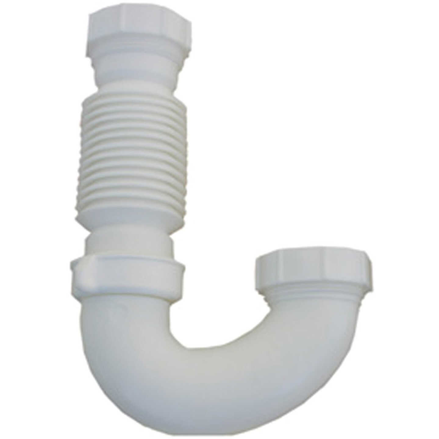 Lasco 1-1/2 In. Flexible White Plastic J-Bend Image 1