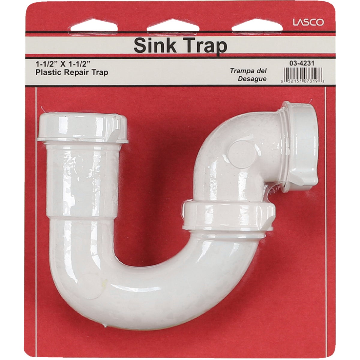 Lasco 1-1/2 In. White Plastic J-Bend Image 2