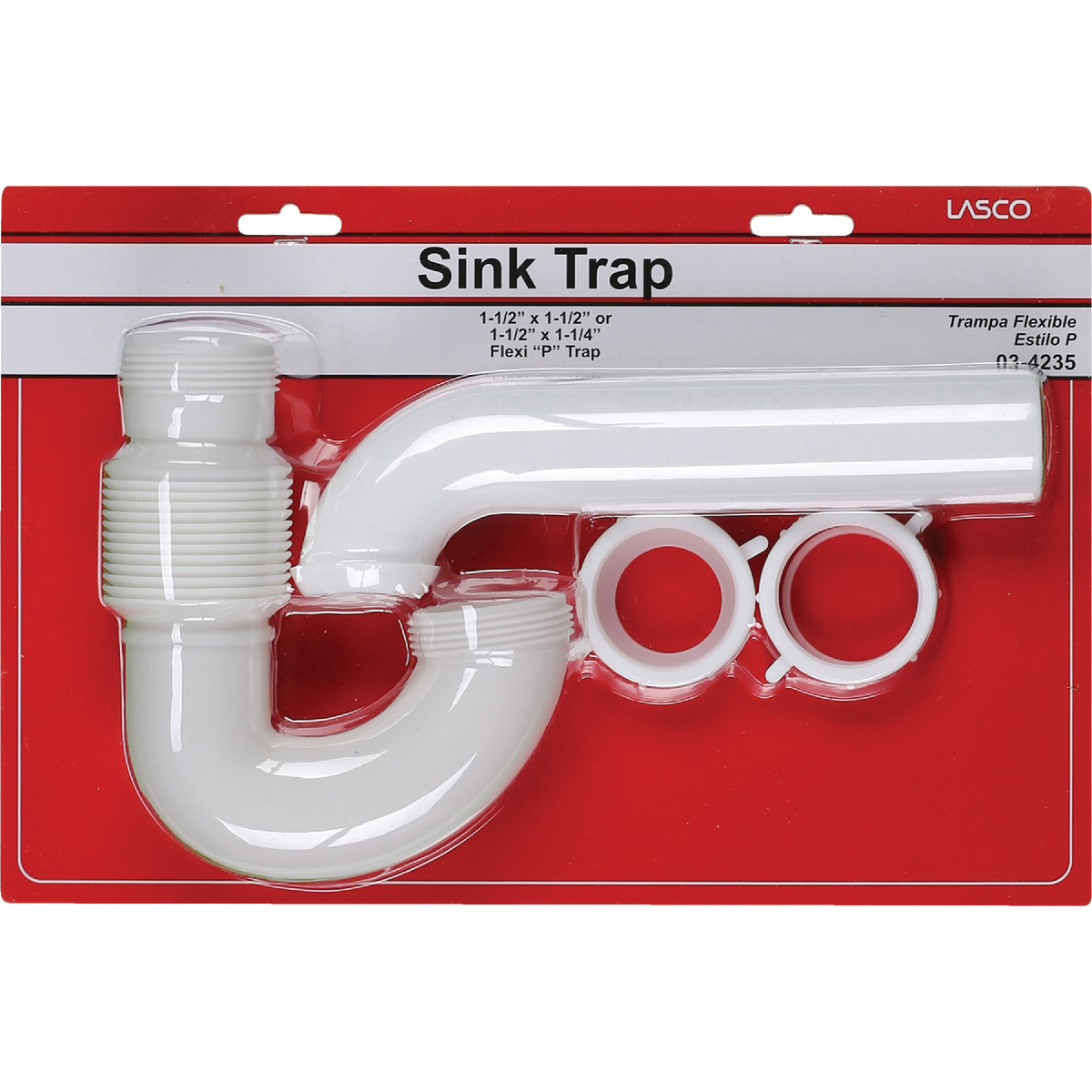 Lasco 1-1/2 In. White Plastic P-Trap Image 2