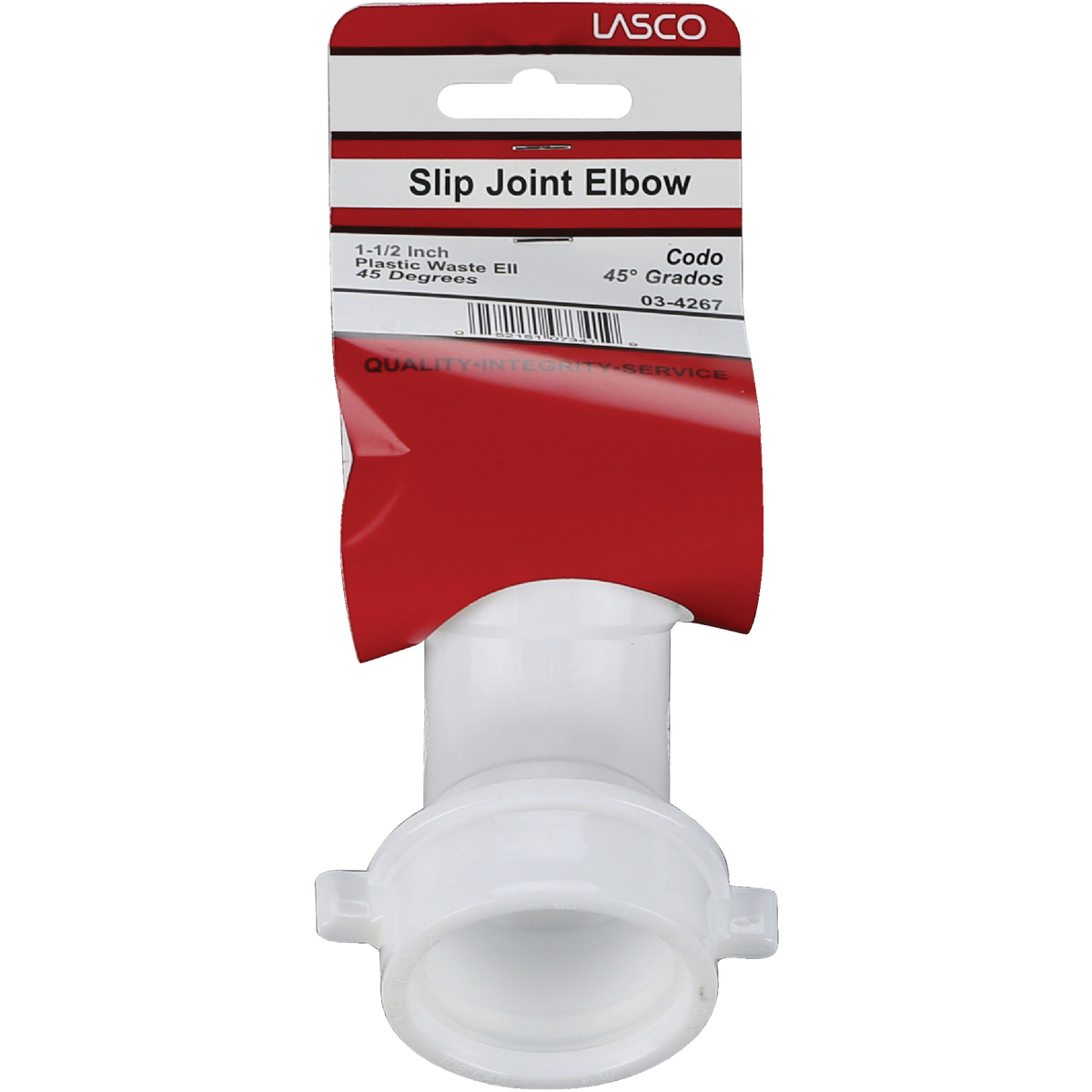 Lasco 1-1/2 In. White Plastic Elbow Image 2