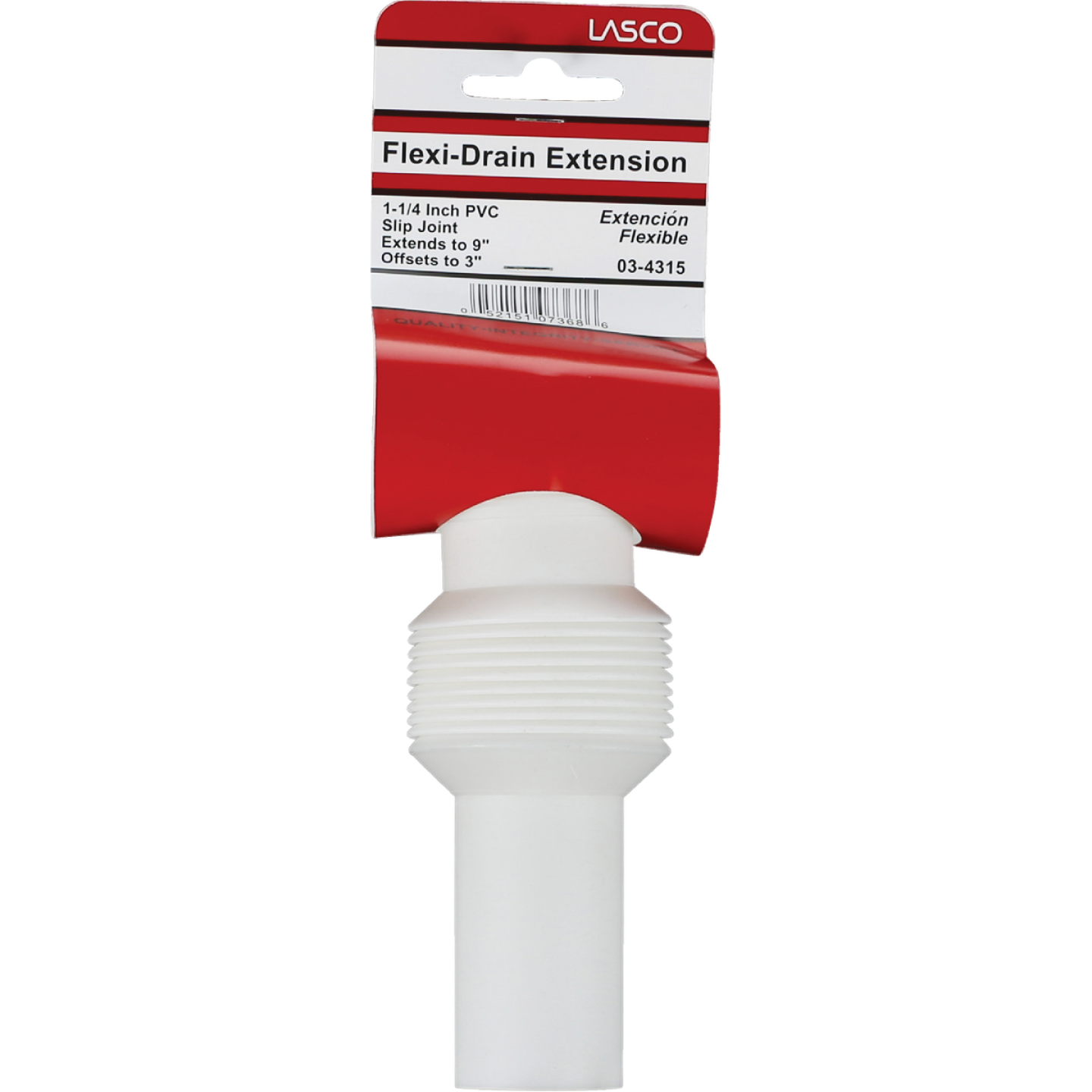 Lasco 1-1/4 In. OD White Plastic Extension Tube Image 2