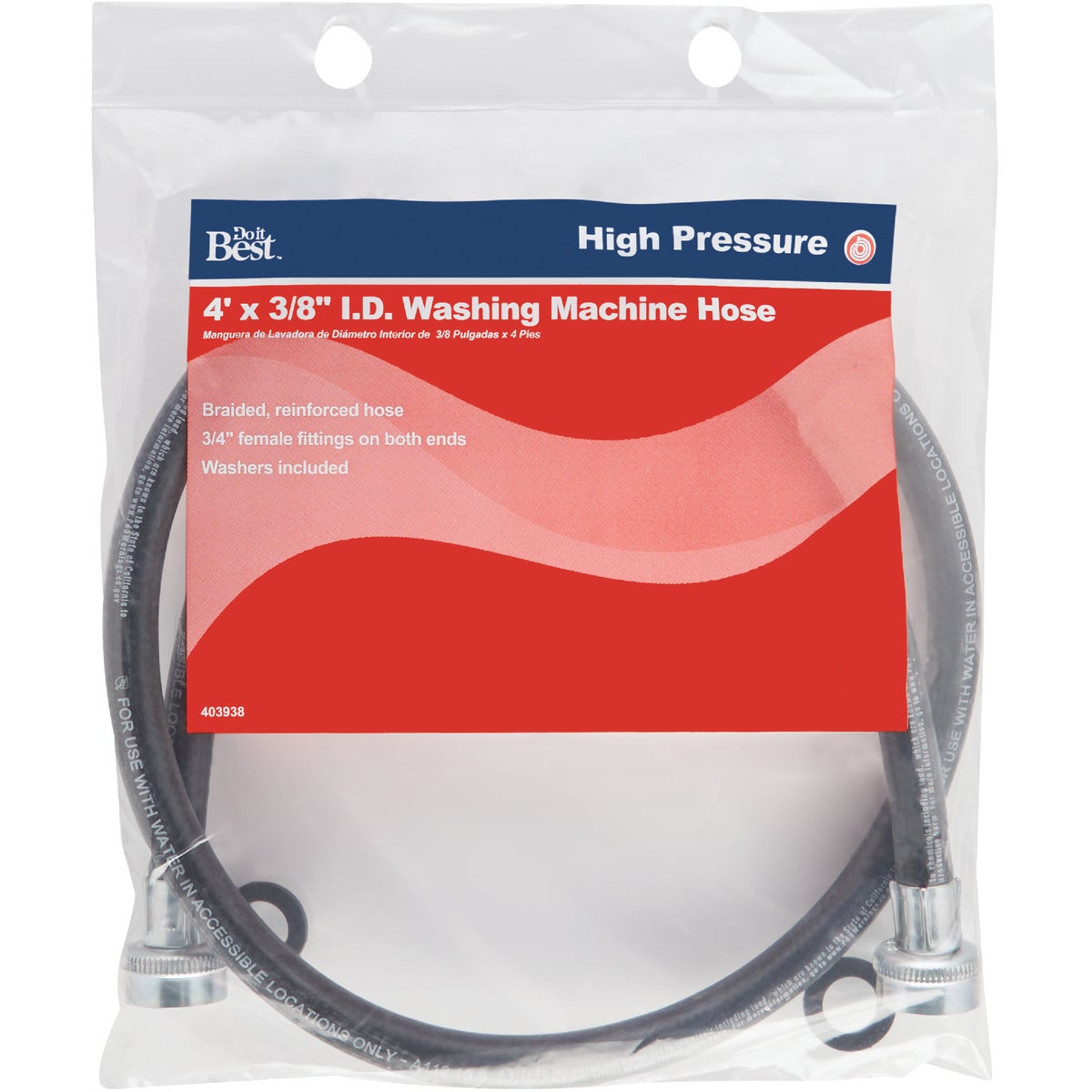 Do it 4 Ft. Reinforced EPDM Rubber Inlet Pressure Hose Image 2