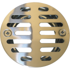 Lasco 3-1/2 In. Chrome Plated Shower Drain Strainer for Tile Installations, 1-1/2 In. FPT Outlet Image 1