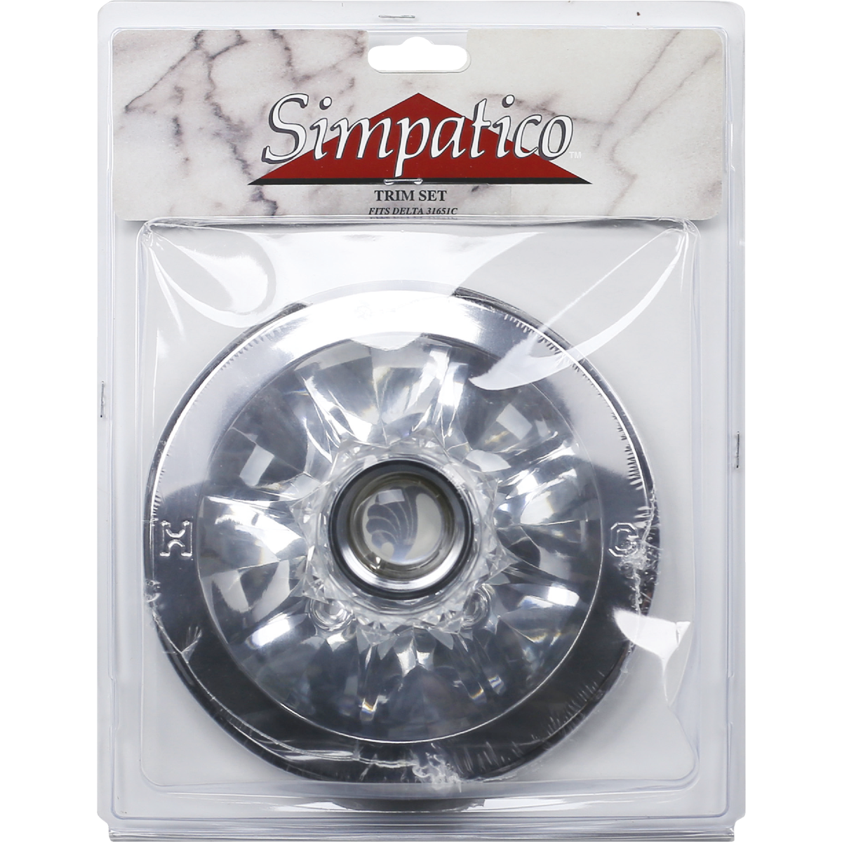 Lasco Chrome Round Handle Delta Tub & Shower Trim Kit Image 2