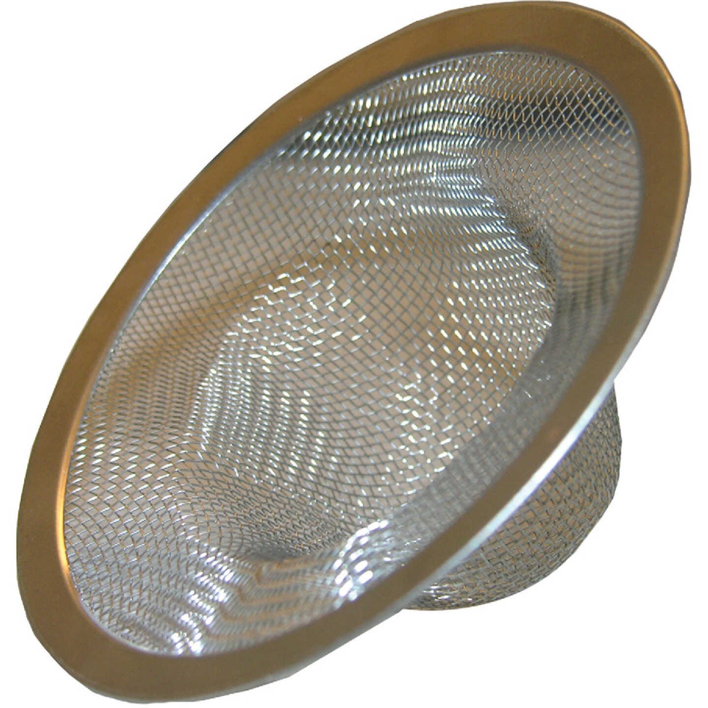 Lasco 3-5/8 In. Stainless Steel Mesh Shower Drain Strainer with Chrome Rim Image 1