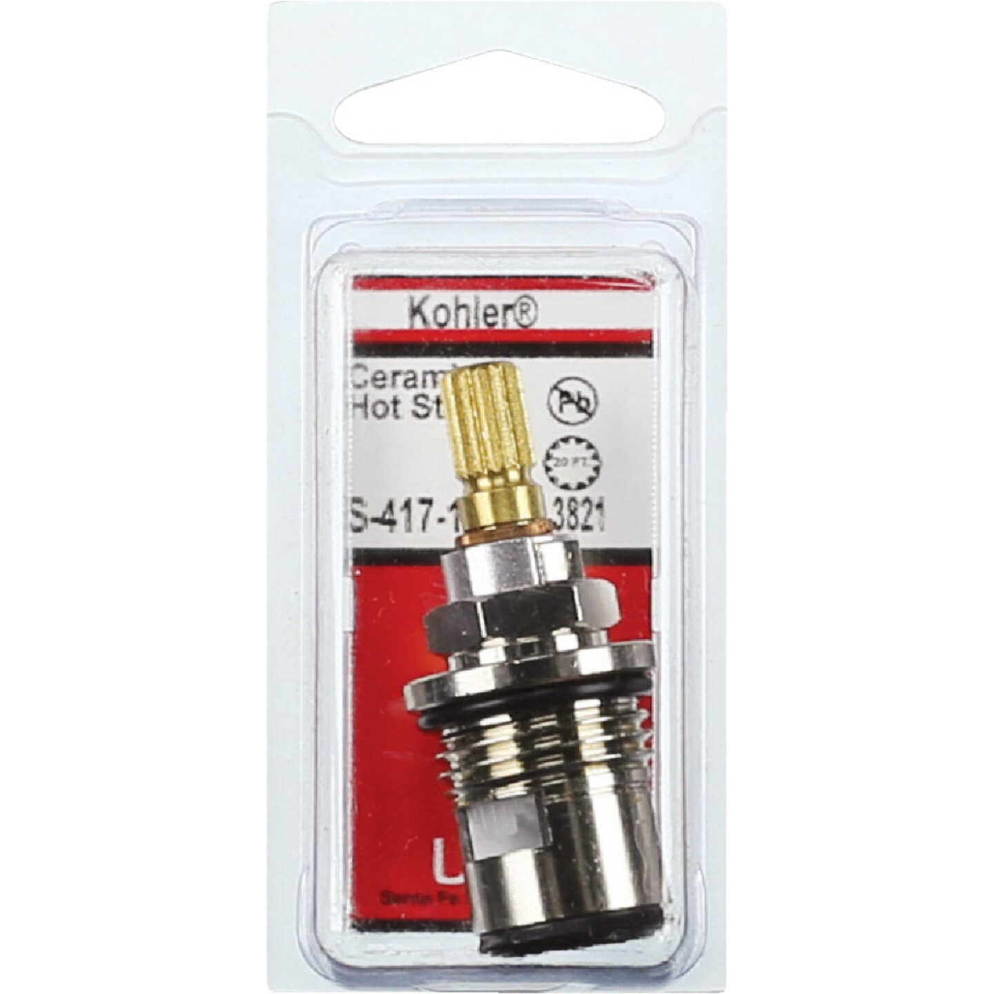 Lasco Hot Water Kohler No. 3821 or No. 3822 Faucet Stem Image 2