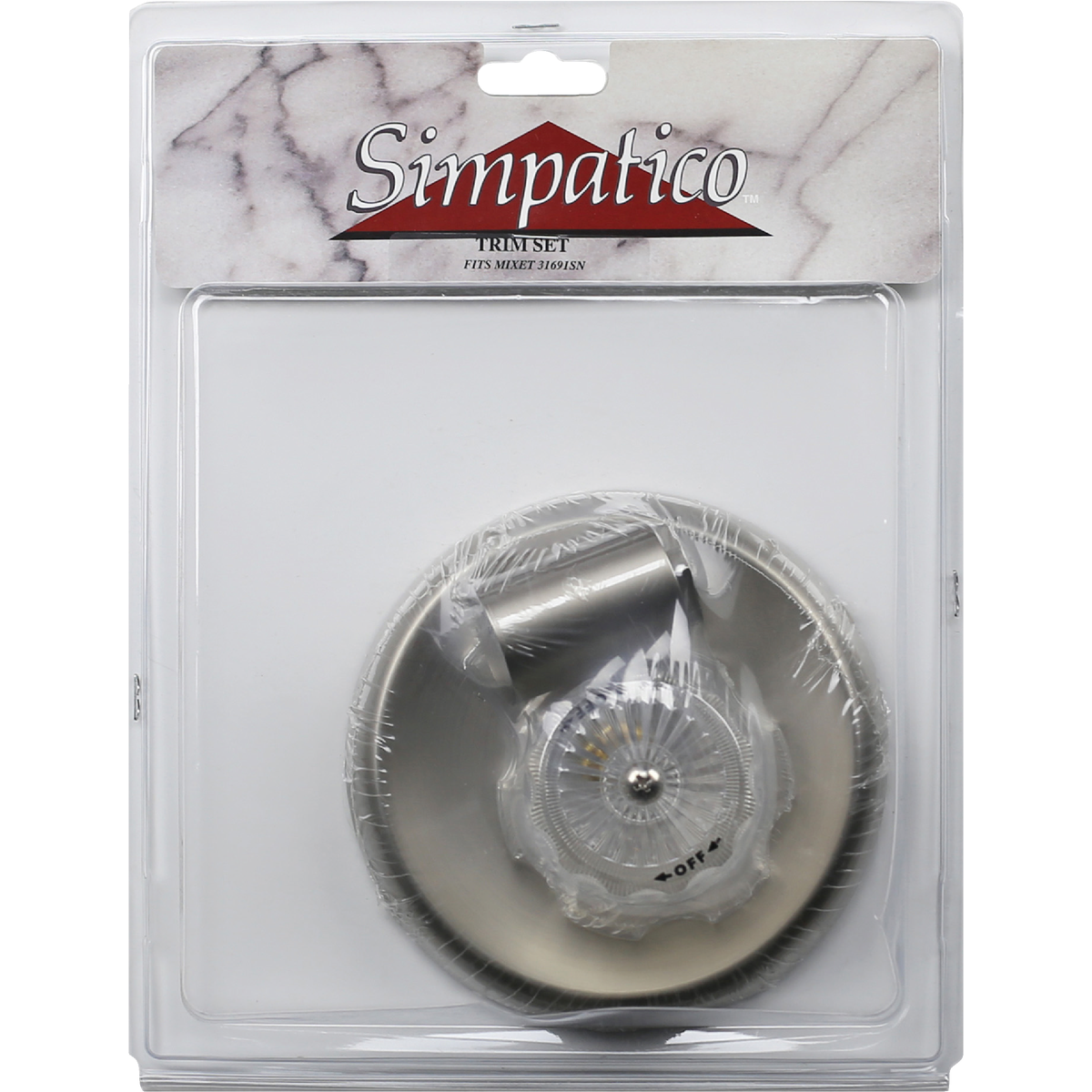 Lasco Satin Nickel Round Handle Mixet Tub & Shower Trim Kit Image 2