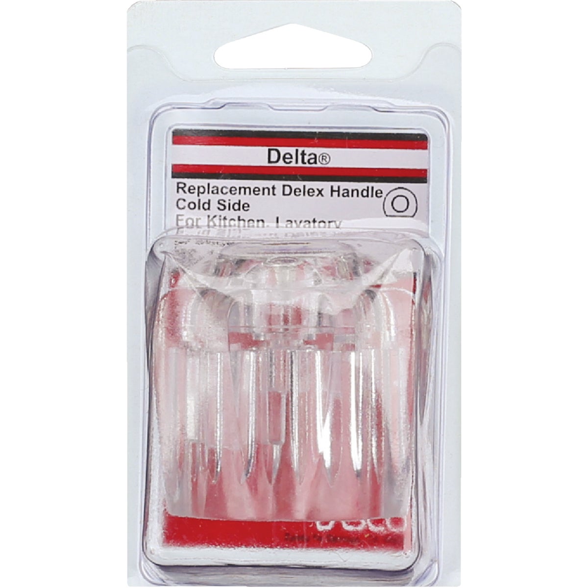 Lasco Delta Delex Cold Round Clear Tub & Shower Handle Kit Image 2