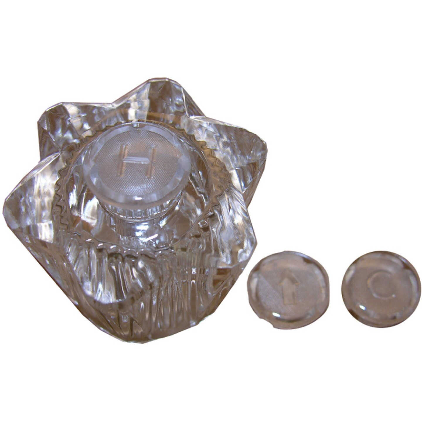 Lasco Streamway Hot, Cold or Diverter Clear Tub & Shower Handle Kit Image 1