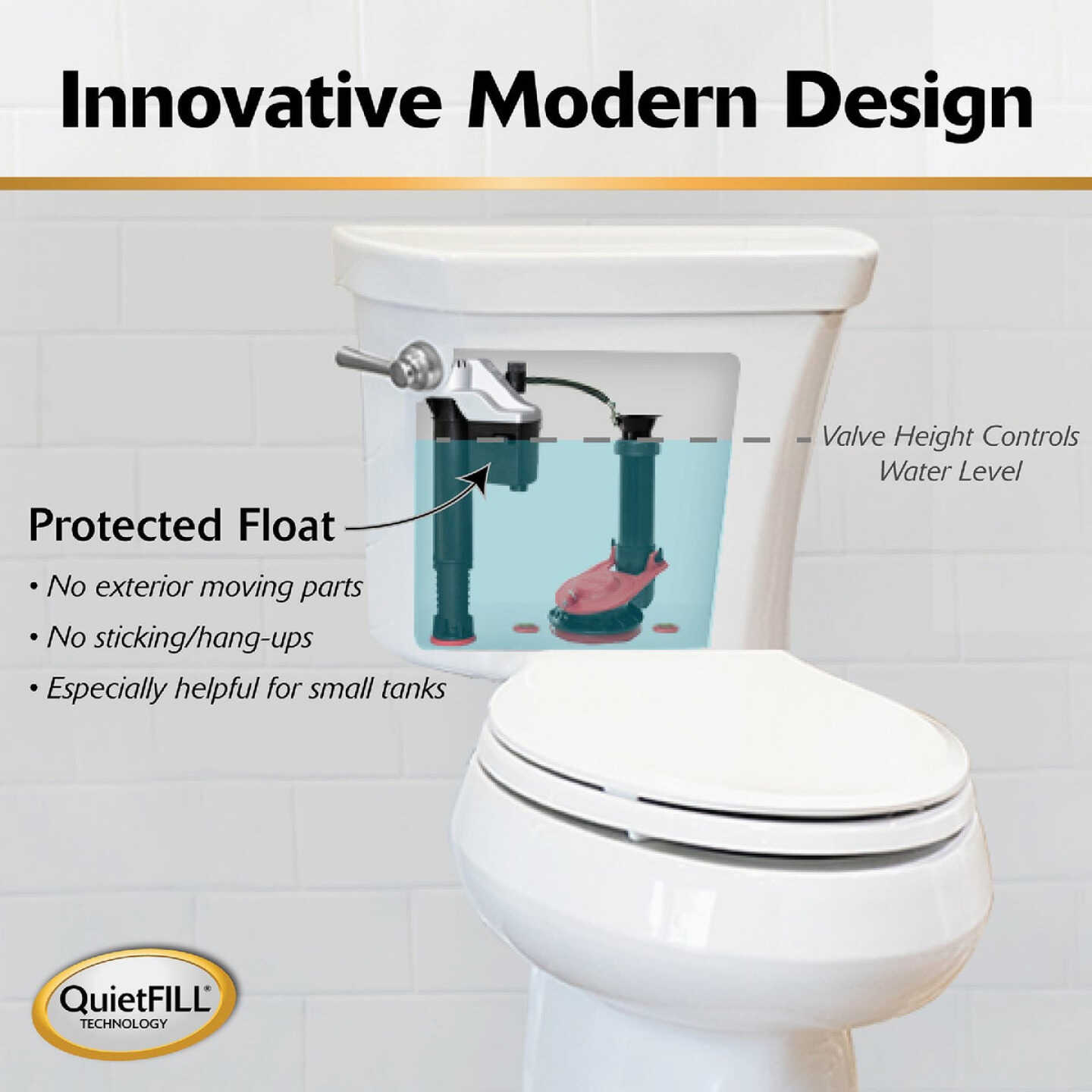 Korky QuietFILL Platinum Fill Valve & 2 In. Flapper Kit Image 6