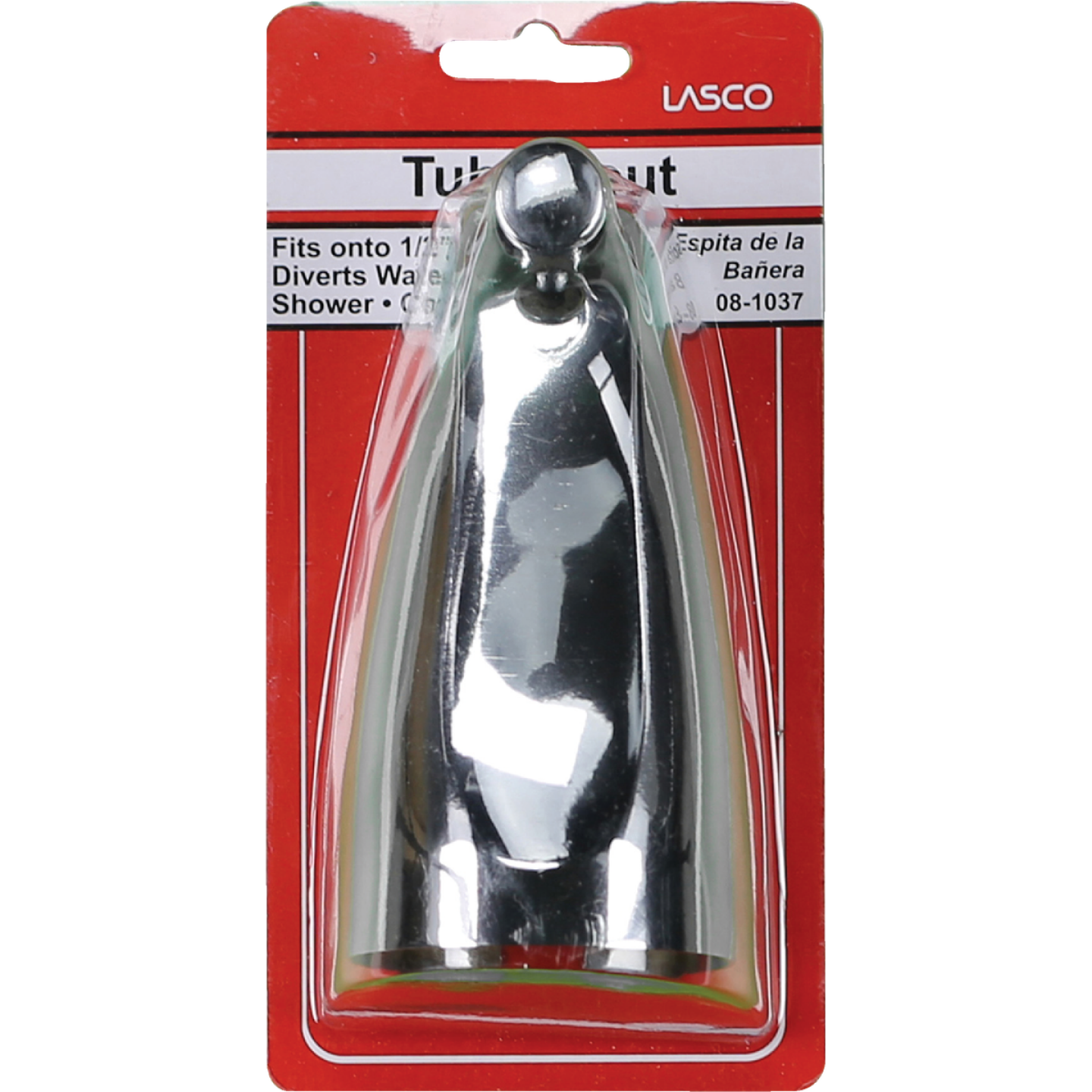 Lasco 1/2 In. FPT Chrome Bathtub Spout with Diverter Image 2