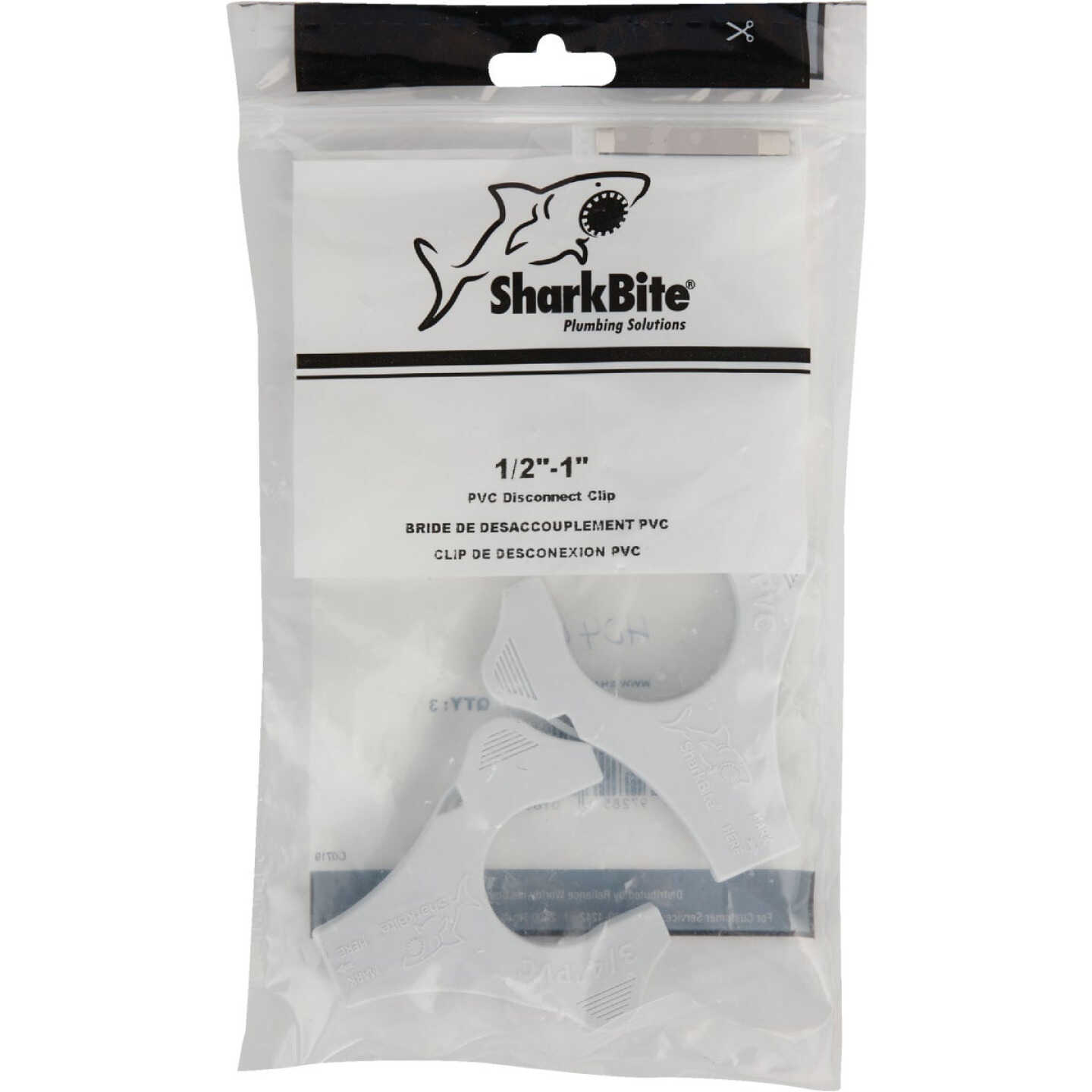 SharkBite 1/2 In., 3/4 In. and 1 In. IPS, PVC Disconnect Clip (3-Pack) Image 2