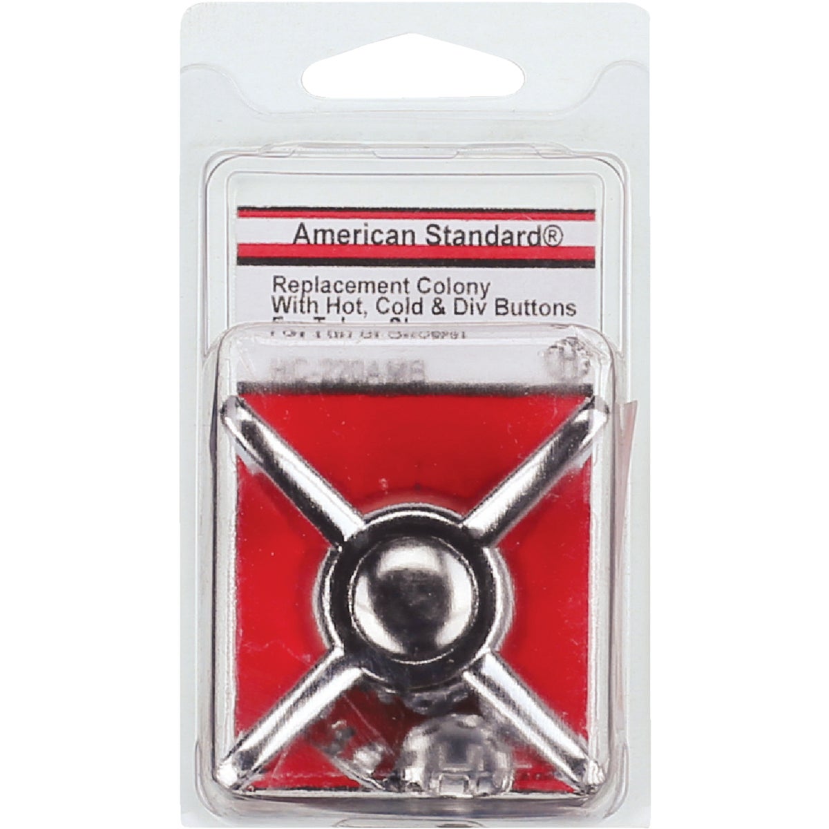 Lasco American Standard Colony, Diverter Hot & Cold Buttons Chrome Tub & Shower Handle Kit Image 2