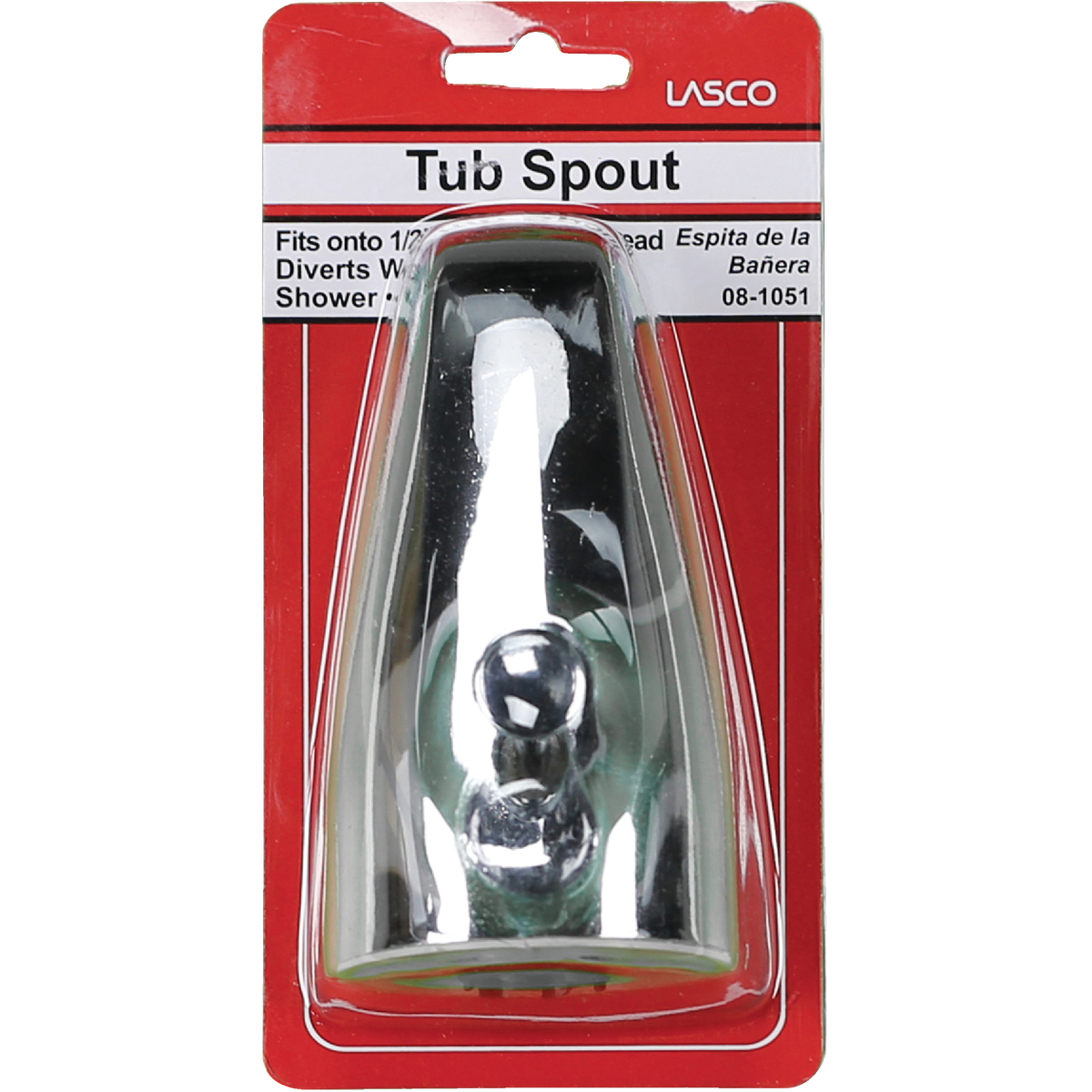 Lasco 1/2 In. or 3/4 In. Chrome Bathtub Spout with Diverter Image 2