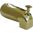 Lasco 4-Way Polished Brass Bathtub Spout with Diverter Image 1