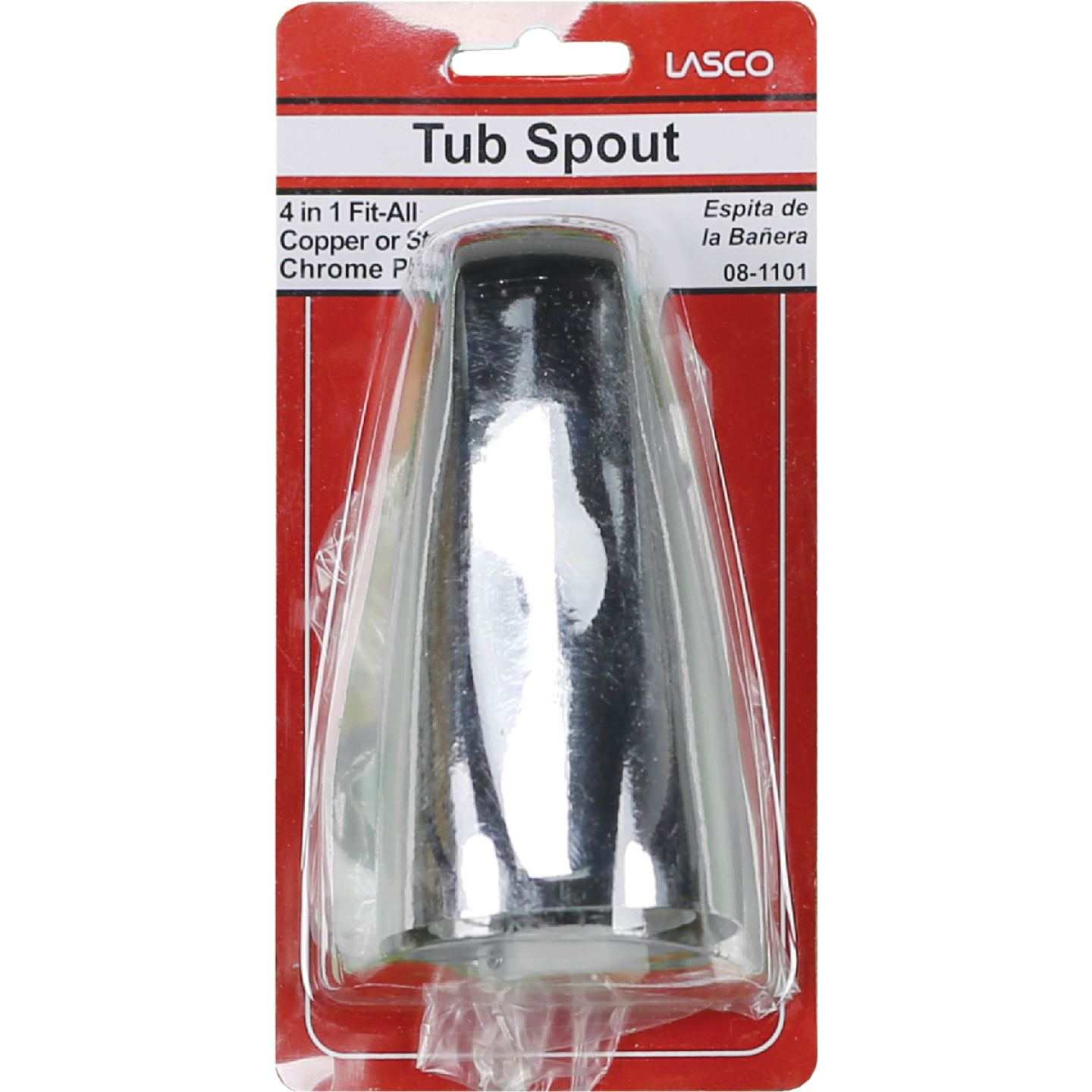 Lasco 4-Way Chrome Bathtub Spout with Diverter Image 2