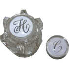 Lasco Moen Round with Hot & Cold Buttons Clear Tub & Shower Handle Kit Image 1