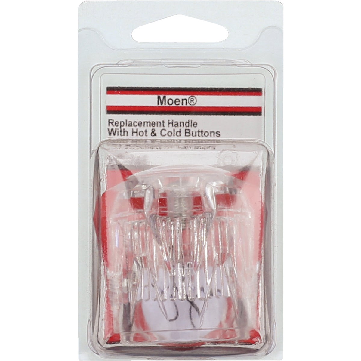 Lasco Moen Round with Hot & Cold Buttons Clear Tub & Shower Handle Kit Image 2