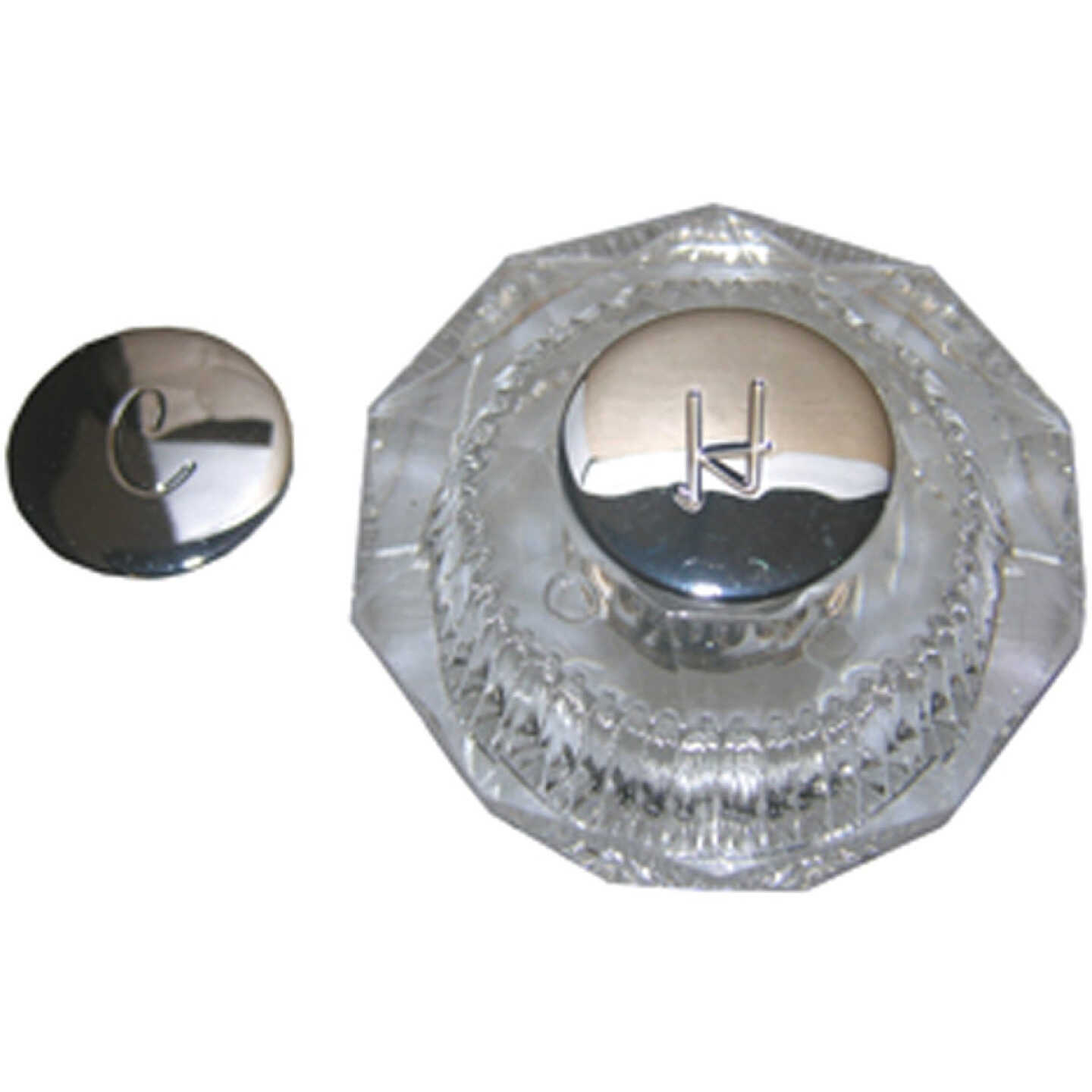 Lasco Price Pfister Mobile Home Handle with Hot & Cold Buttons Clear Tub & Shower Handle Kit Image 1