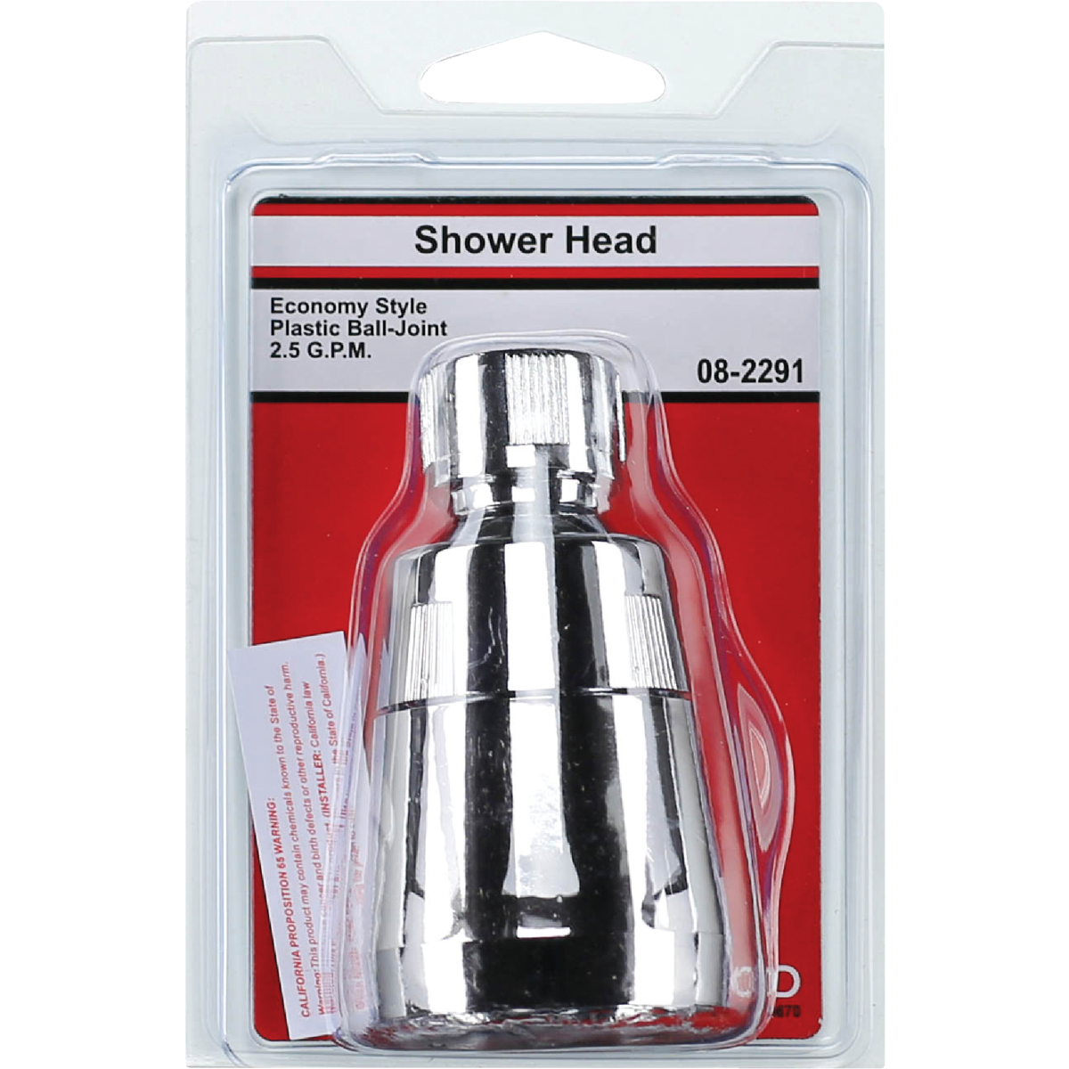 Lasco 1-Spray 1.8 GPM Fixed Shower Head, Chrome Image 2