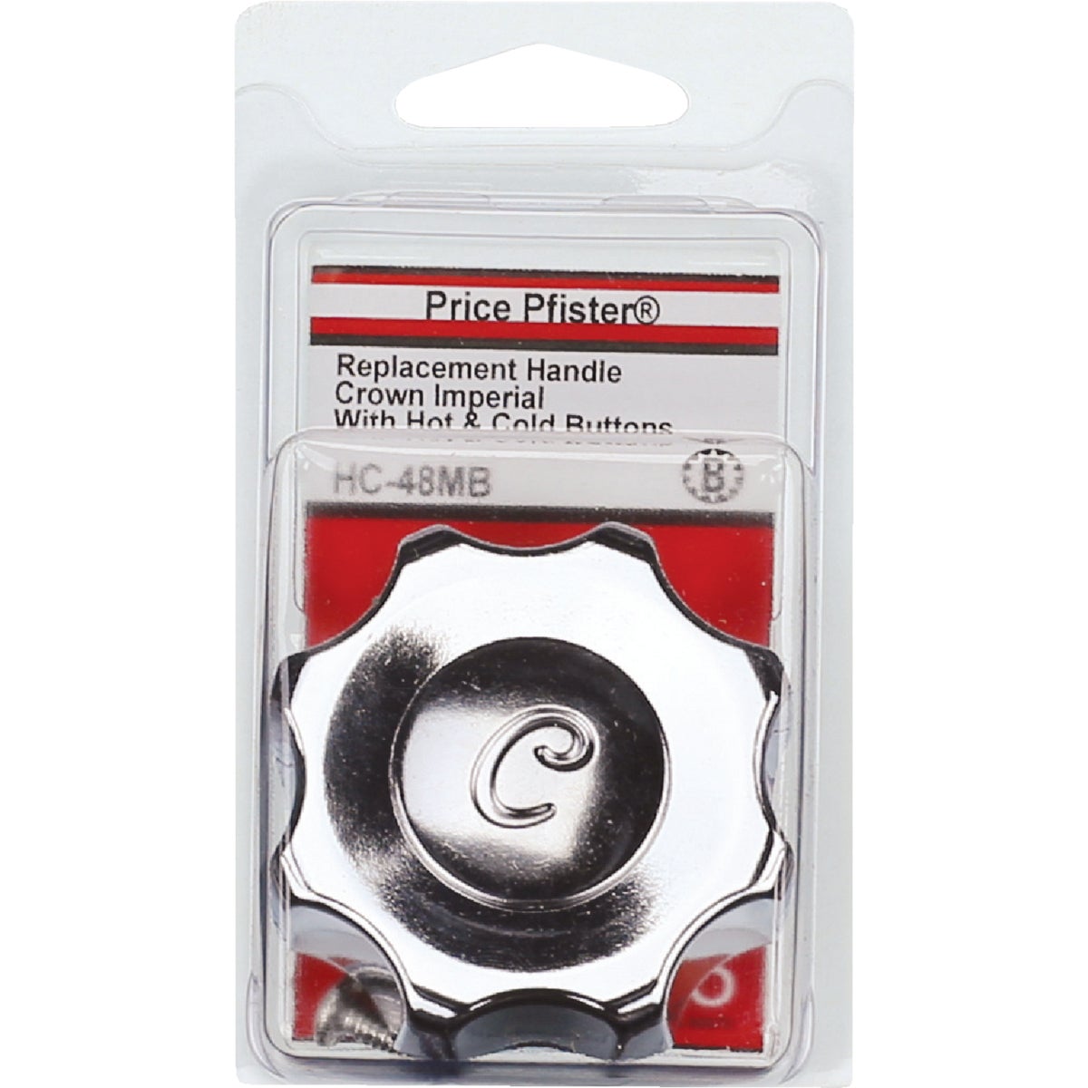 Lasco Price Pfister Crown Imperial Tub & Shower Chrome Tub & Shower Handle Kit Image 2