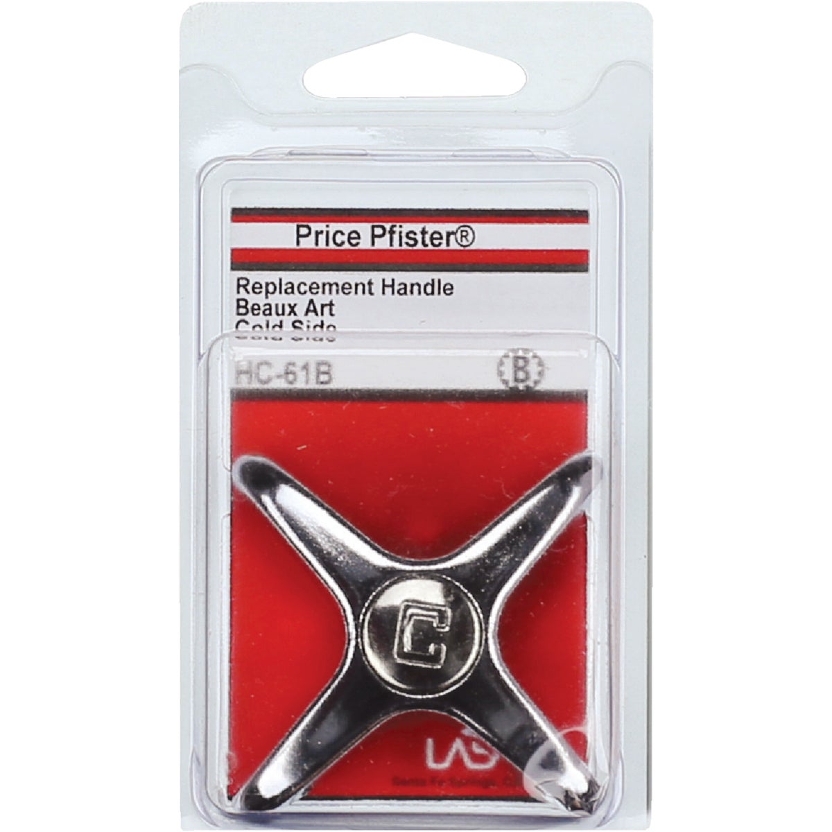 Lasco Price Pfister Beaux Art Cold Handle Chrome Tub & Shower Handle Kit Image 2