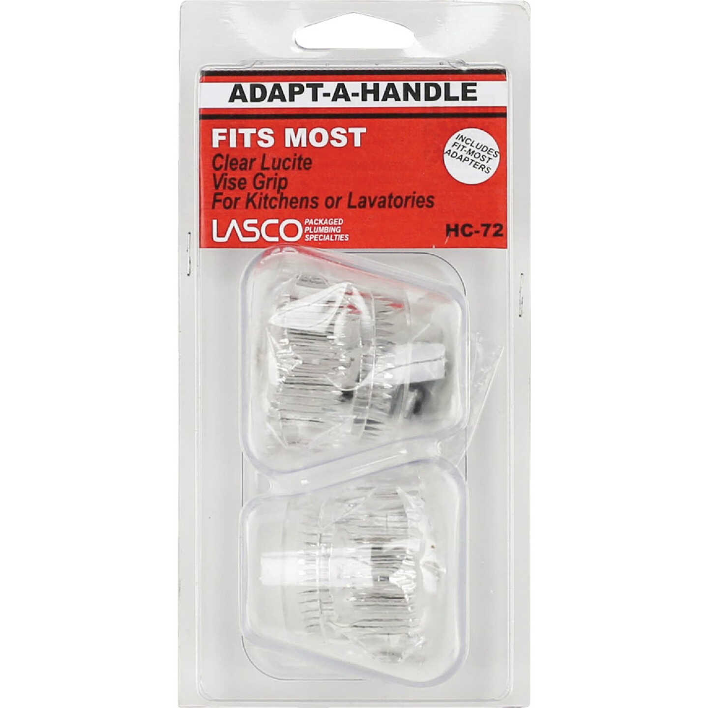 Lasco Universal Hot & Cold Clear Tub & Shower Handle Kit Image 2