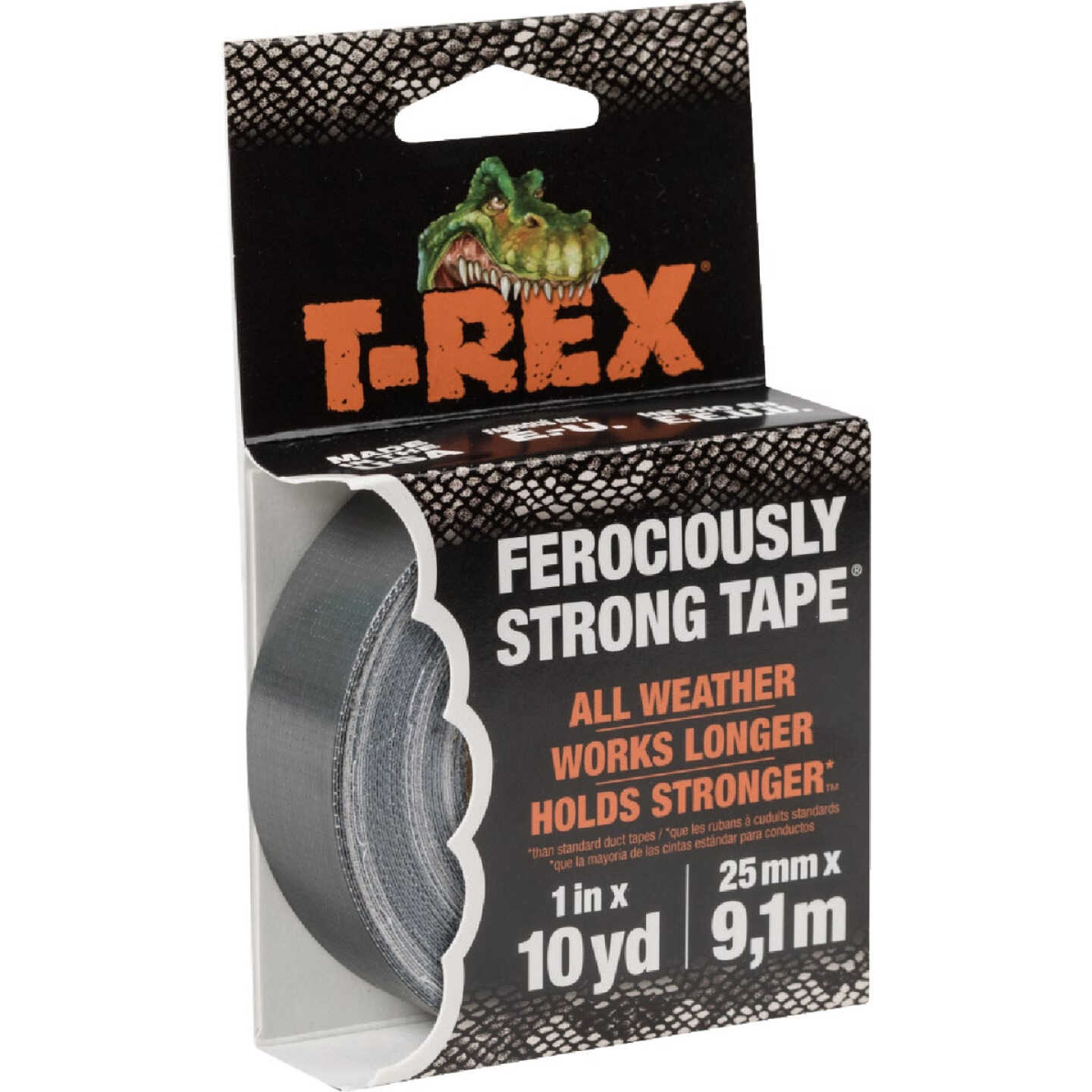 T-REX 1In. x 10 Yd. Duct Tape, Gray Image 1