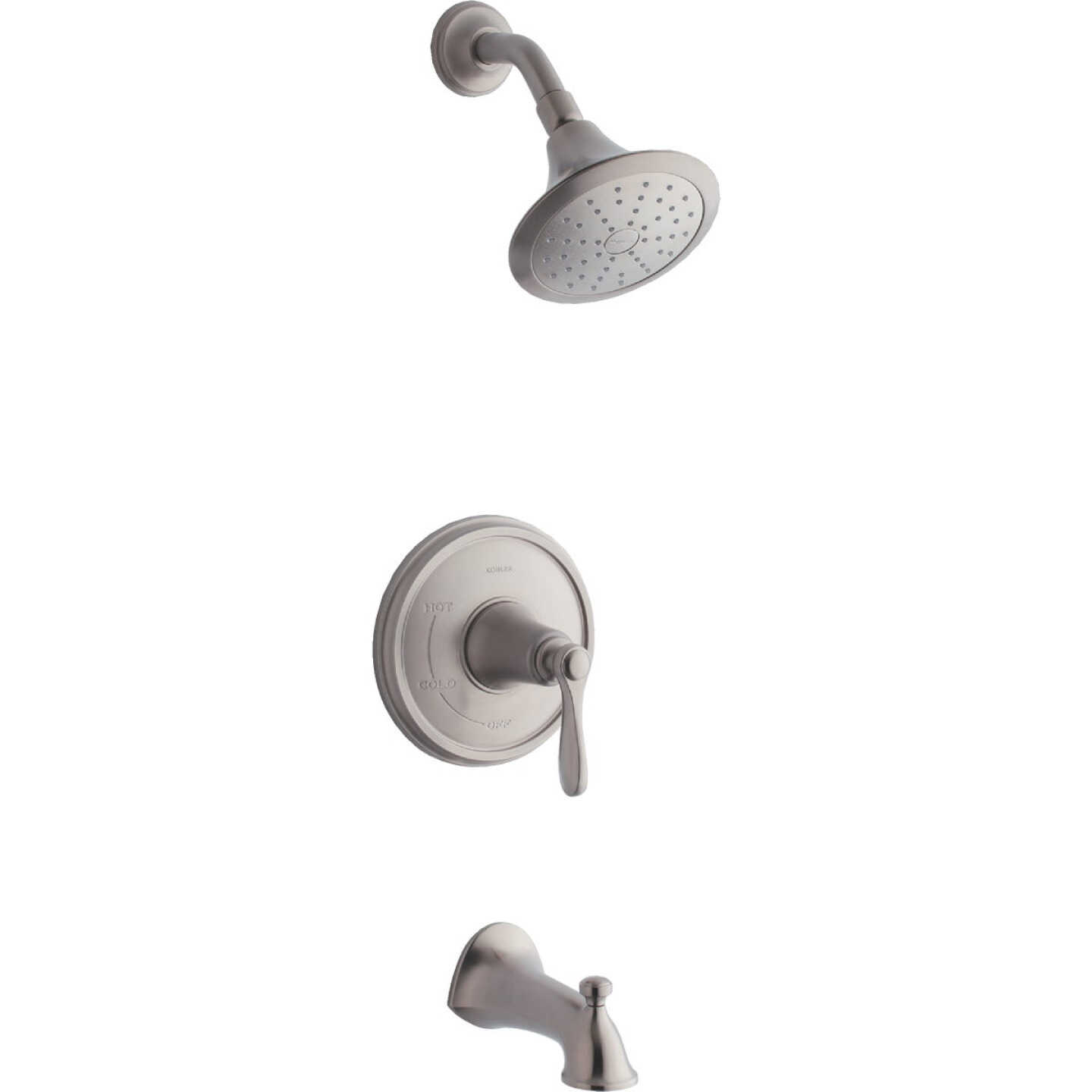 Kohler Mistos Brushed Nickel Single-Handle Tub & Shower Faucet Image 1