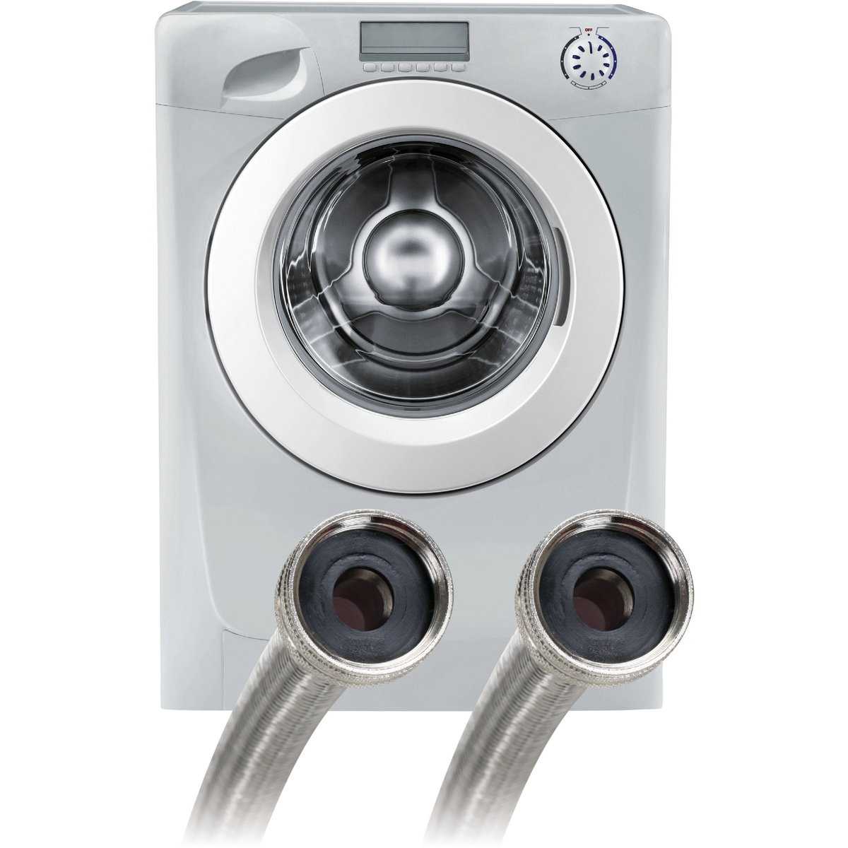 Fluidmaster 3/4 x 3/4 In. Hose Fitting x 60 In. L Braided Stainless Steel High Efficiency Washing Machine Hose(2-Pack) Image 4