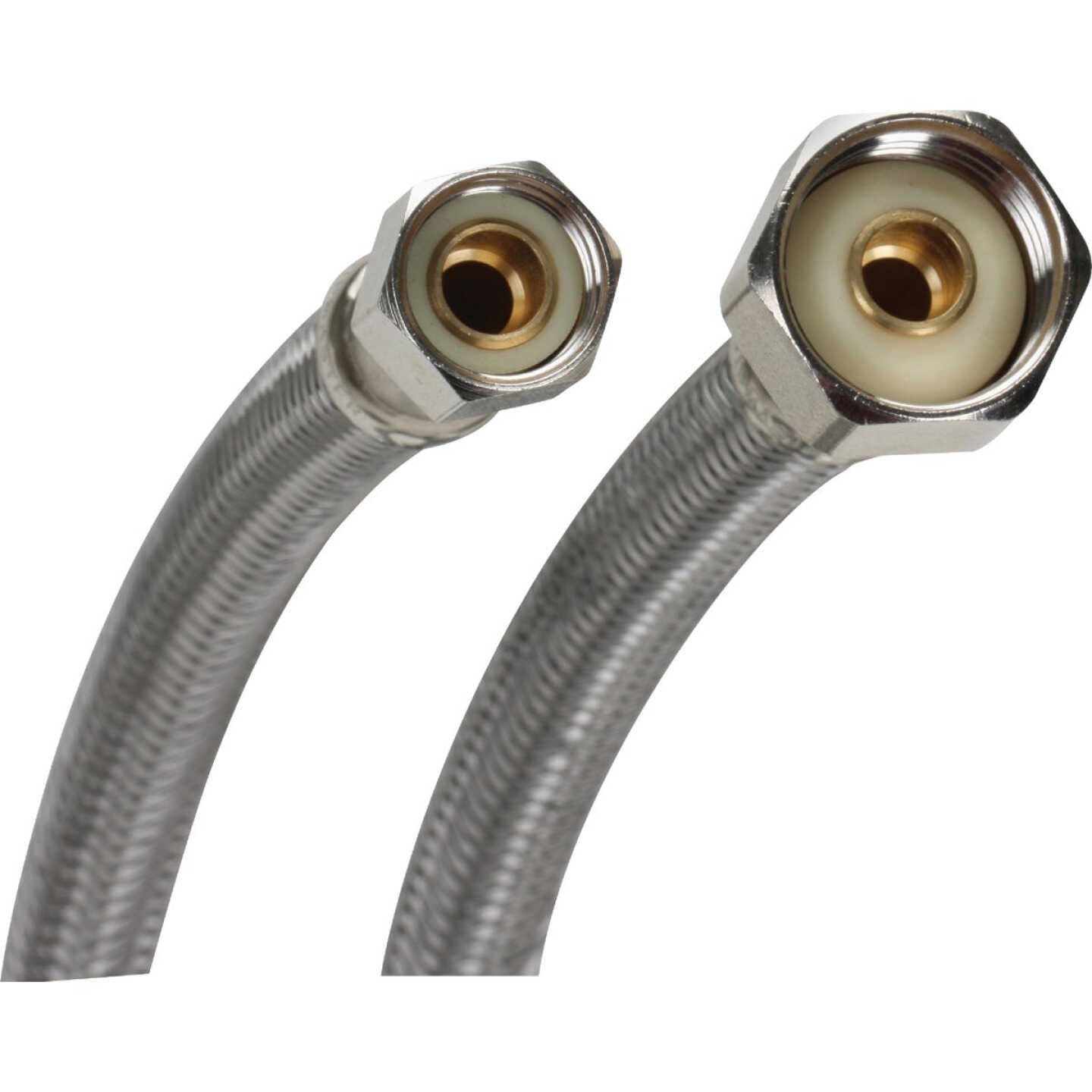 Fluidmaster 3/8 In. C x 1/2 In. FIP x 36 In. L Braided Stainless Steel Faucet Connector Image 1