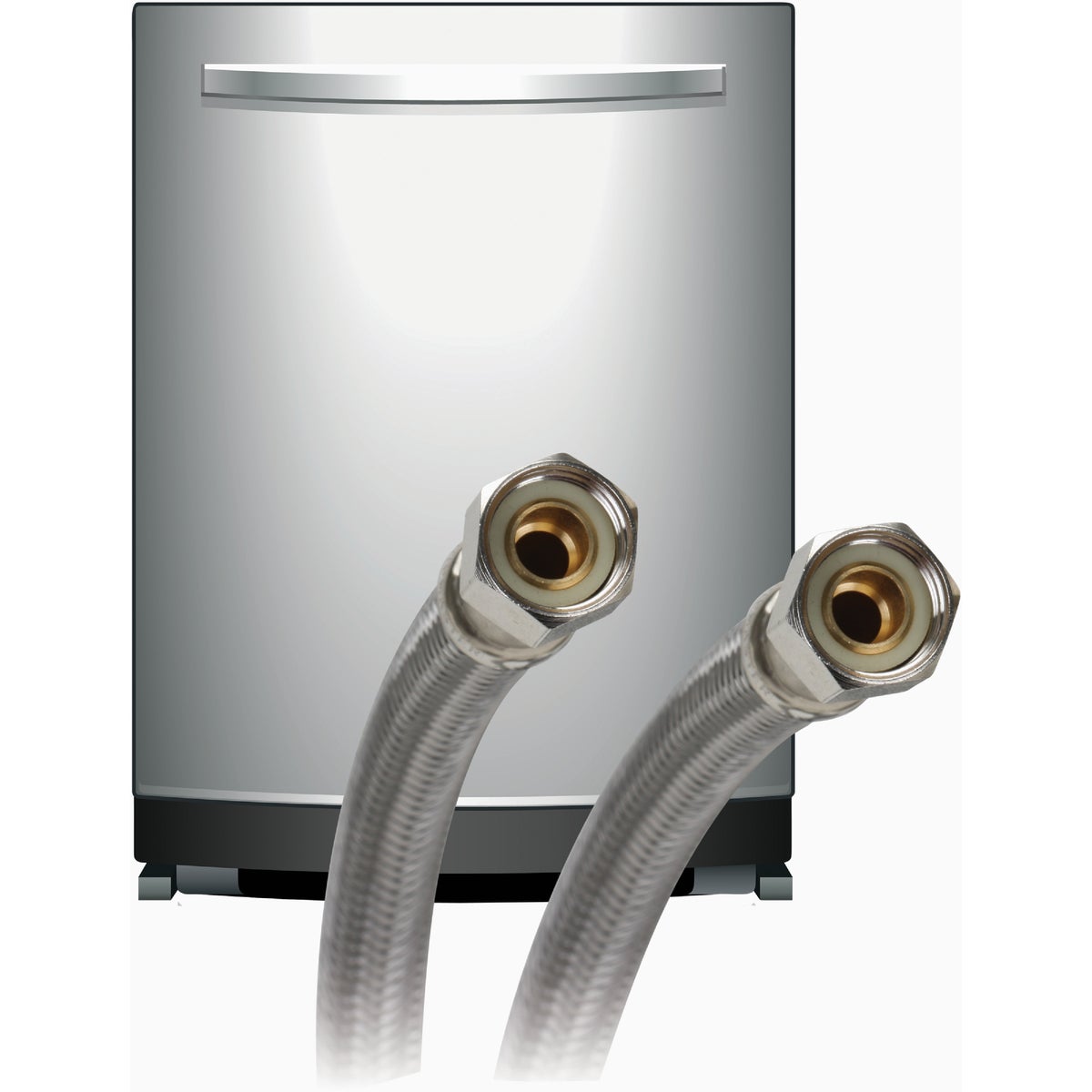 Fluidmaster 3/8 In. x 3/8 In. x 72 In. L Stainless Steel Dishwasher Connector Image 2