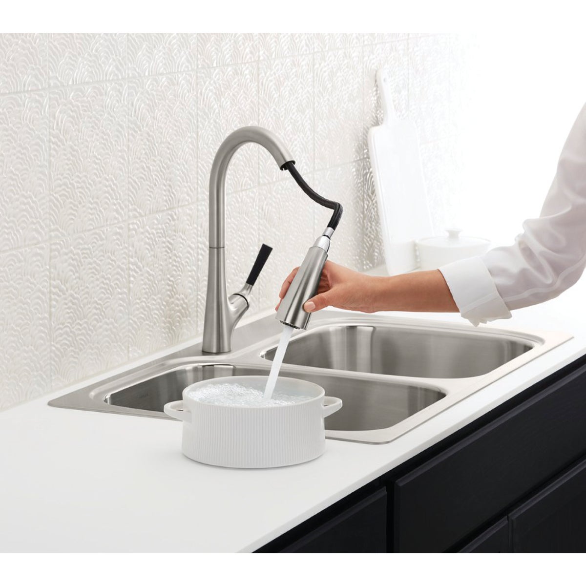 Kohler Malleco 1-Handle Lever Pull-Down Kitchen Faucet, Stainless Image 4