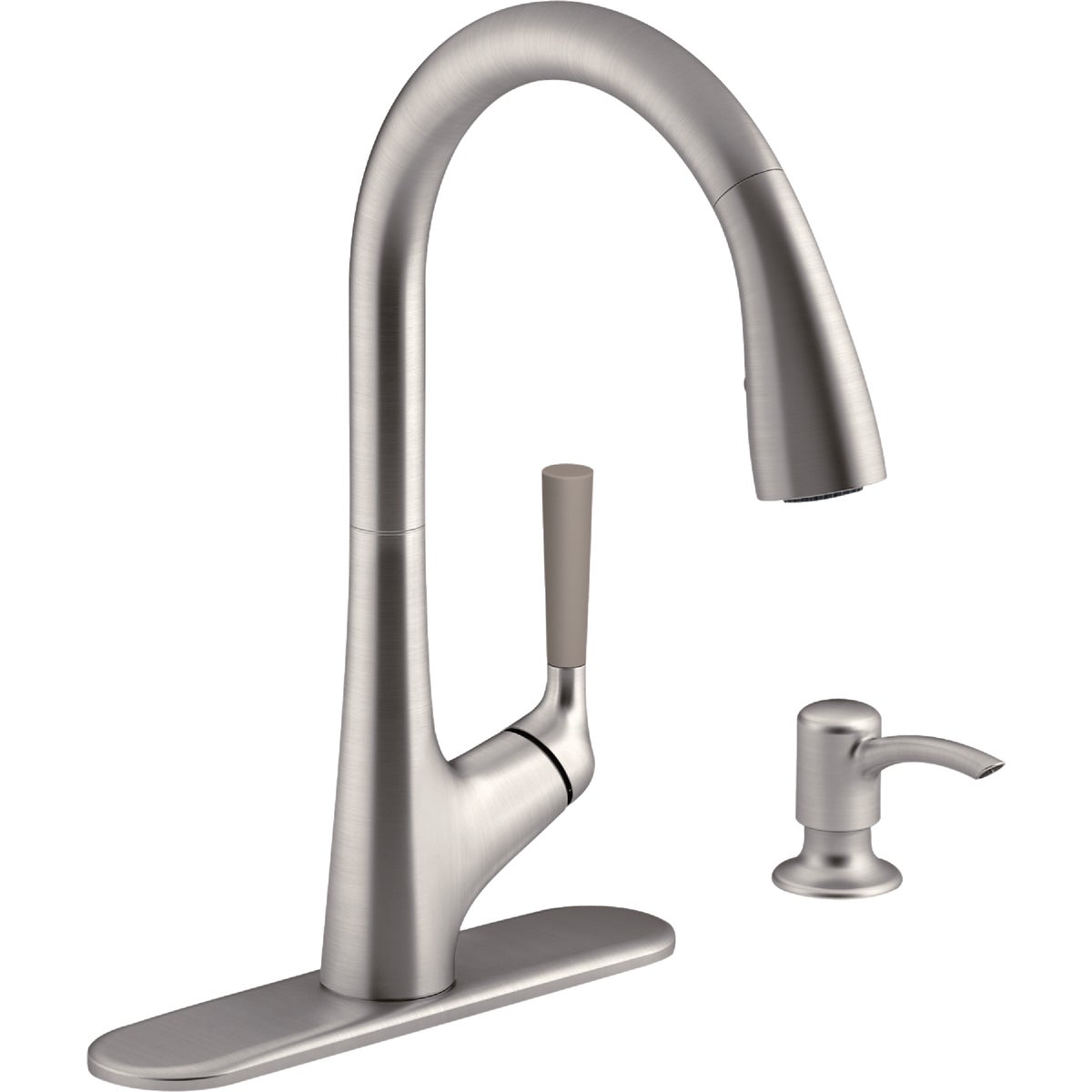 Kohler Malleco 1-Handle Lever Pull-Down Kitchen Faucet, Stainless Image 10