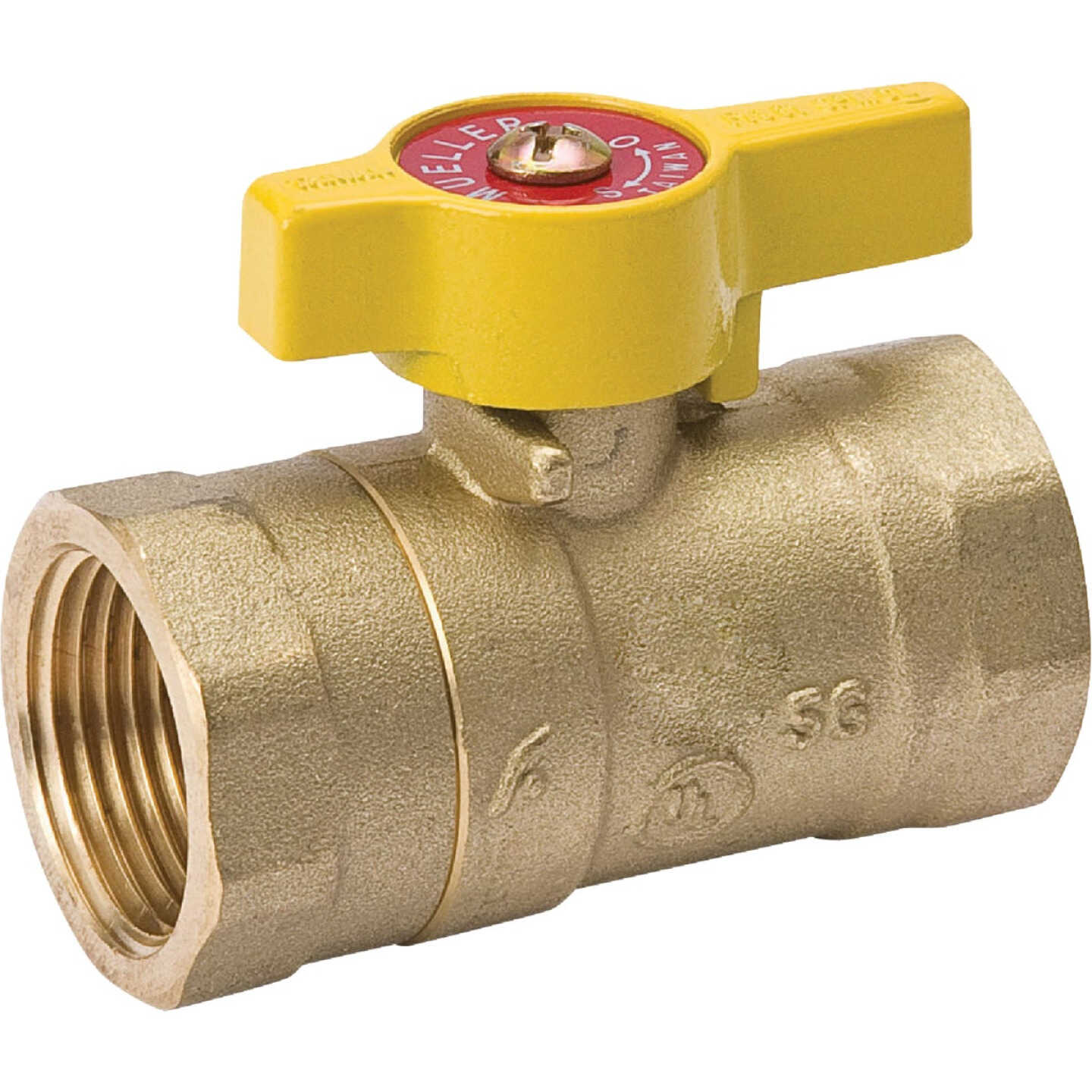 ProLine 1/2 In. FIP x 1/2 In. FIP Brass Quarter Turn 2-Piece Body Gas Valve Image 1