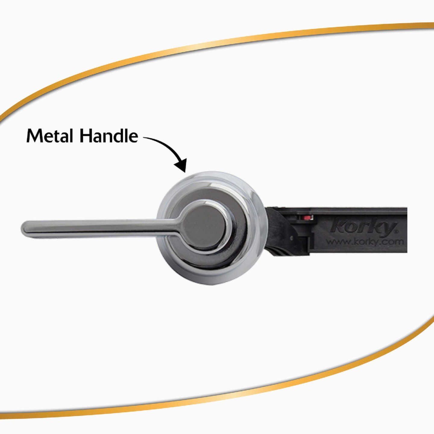 Korky StrongARM Universal Chrome Tank Lever with Classic Style Handle Image 2