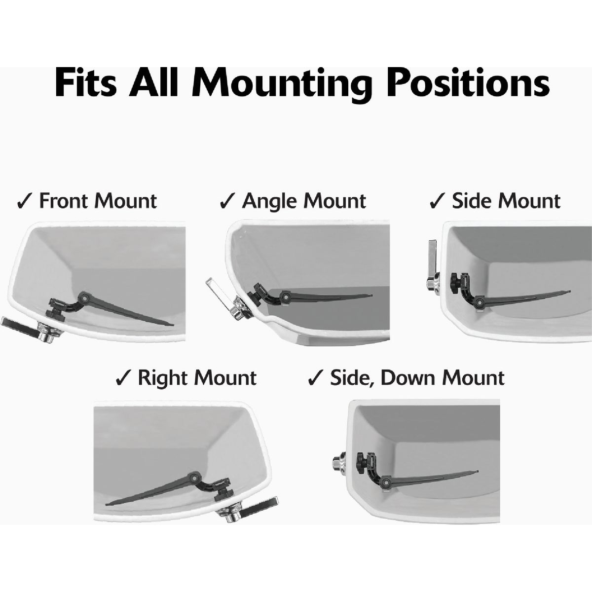 Korky StrongARM Universal Chrome Tank Lever with Classic Style Handle Image 5